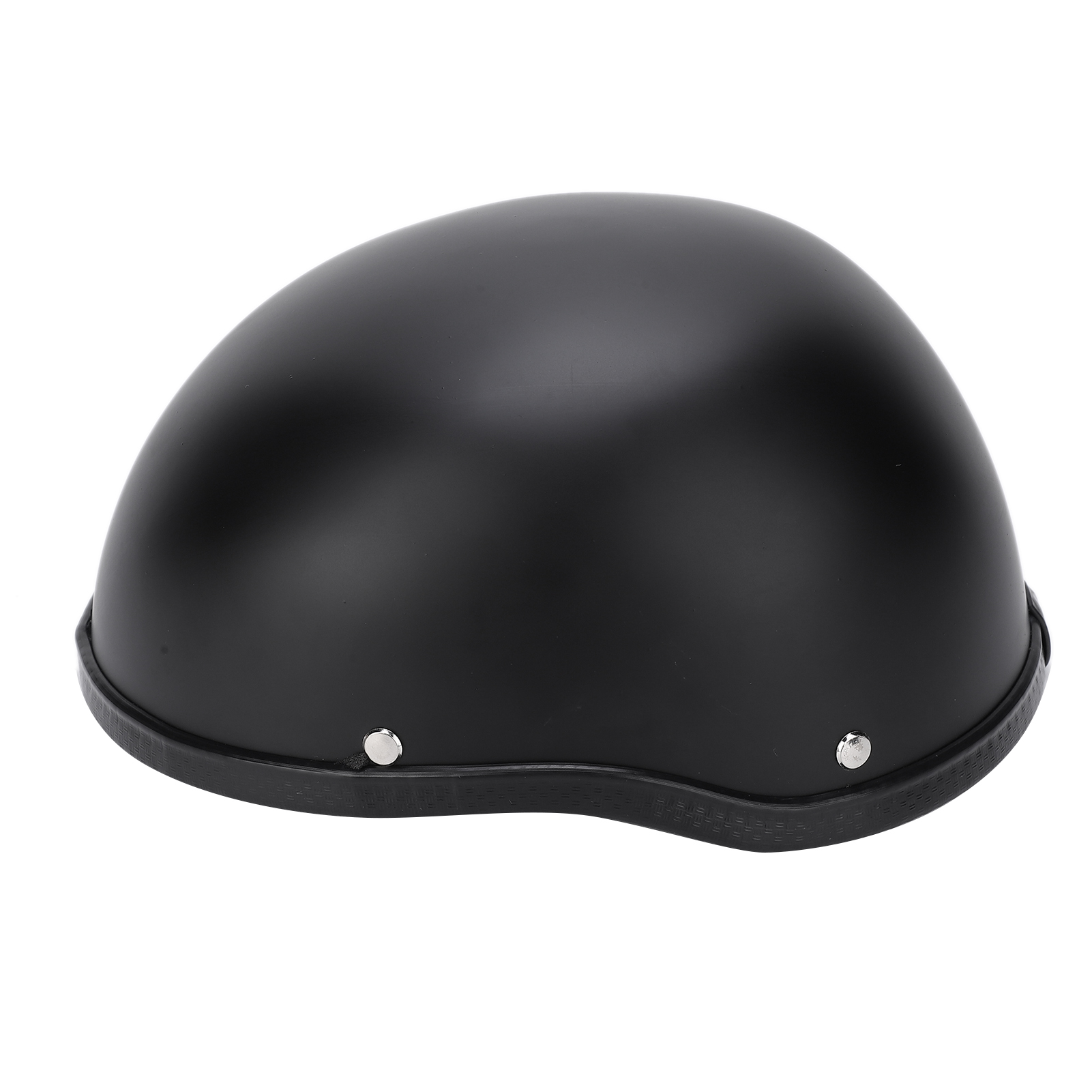 Flacher Halbgesichts-motorradhelm, Mattschwarze Helmschale, Größe Xl, Leichte Helmschale, Straßenzugelassen, Retro-stil, Komfortabel, Ideal Für Den Stadtverkehr.