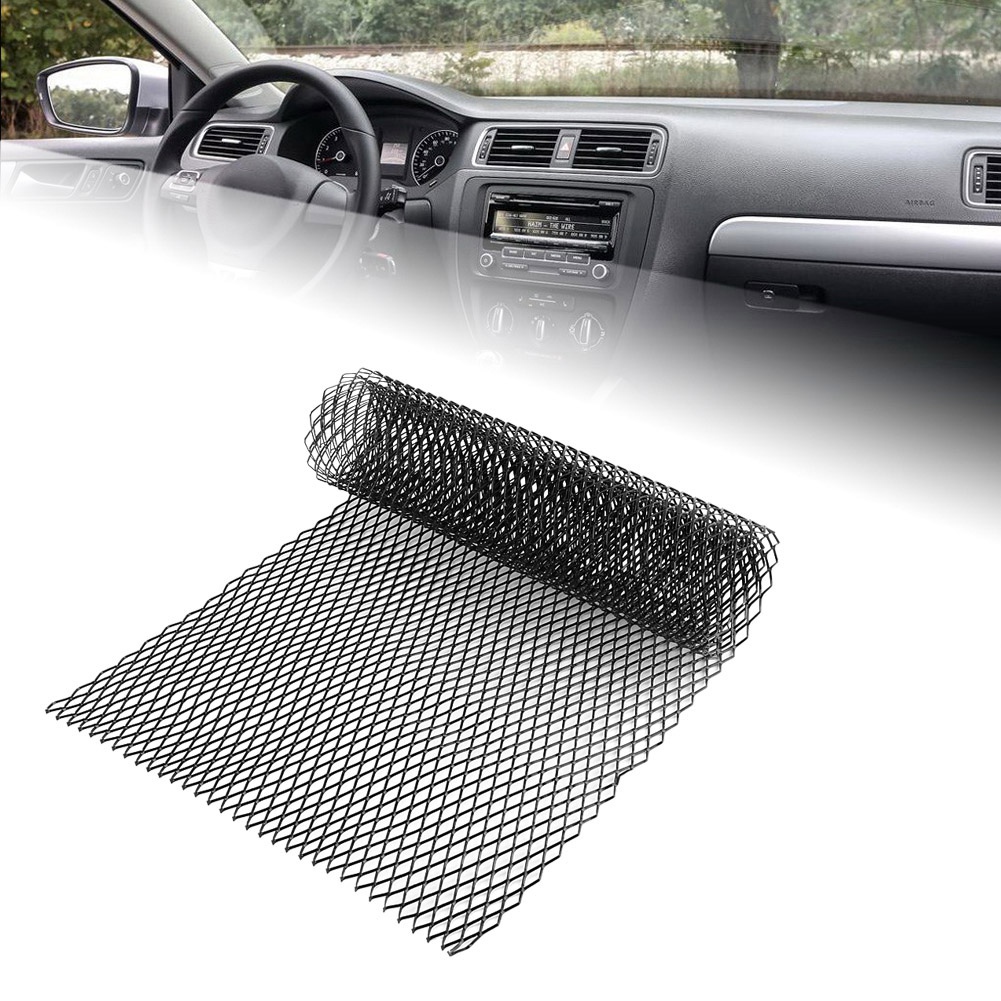 Universeller 10x20mm Aluminium-gittergrill Für Autostoßstangen, Diamantlegierungsgitter, Schwarzes Gitter, 1 Stück.