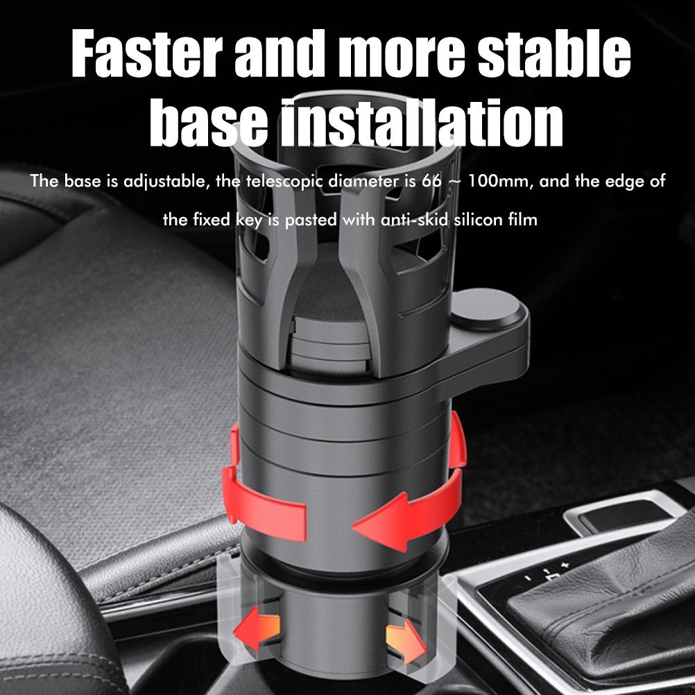 Multifunktionaler, Um 360° Drehbarer Getränkehalter Fürs Auto, Verstellbare Halterung Für Flaschen, Dosen Und Becher, Universeller Stabilisator Für Den Fahrzeuginnenraum
