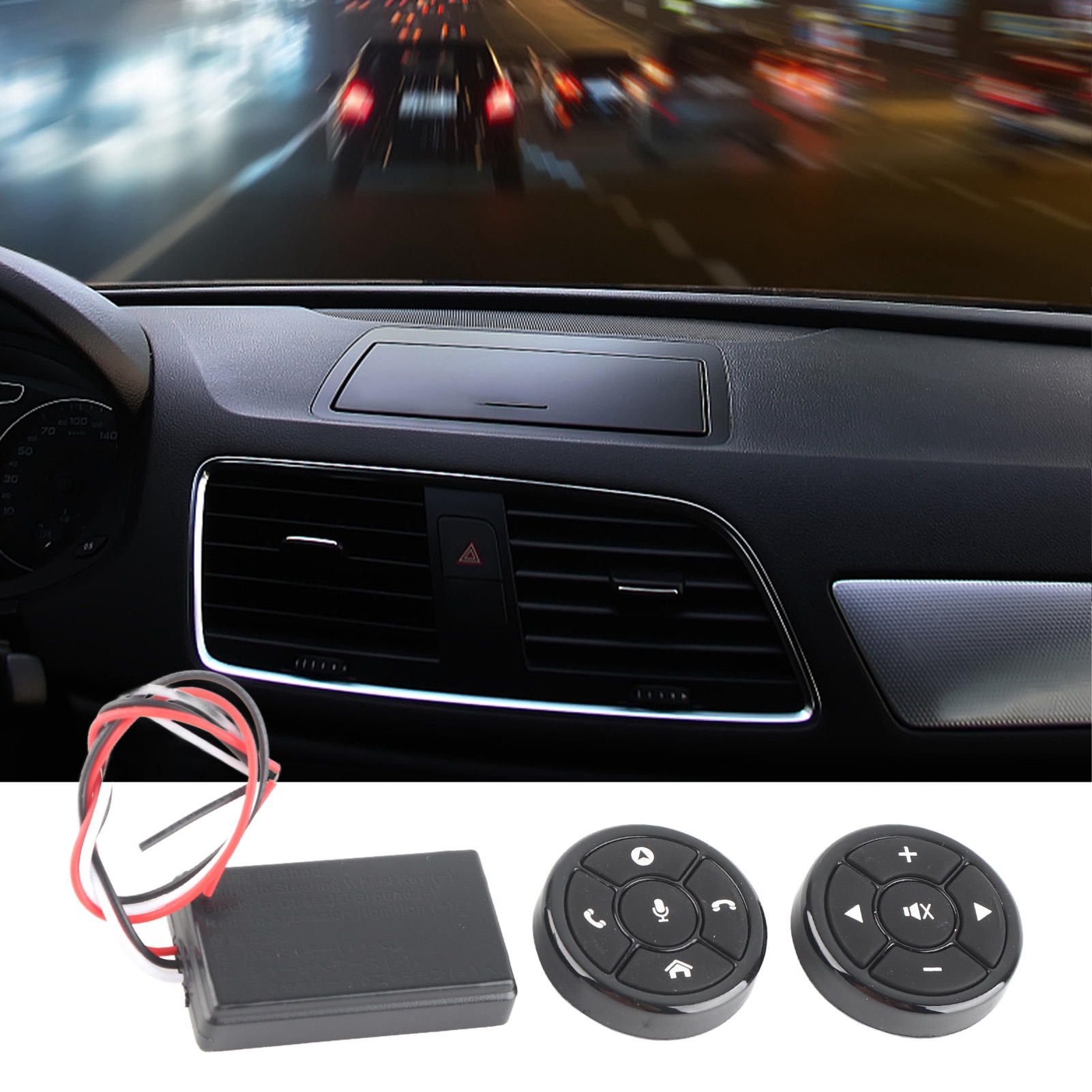 Drahtlose Bluetooth-lenkradsteuerung Mit 10 Tasten, Fernbedienung Für Radionavigation, Freisprecheinrichtung Für Telefonate, Fahrzeugkompatibler Controller