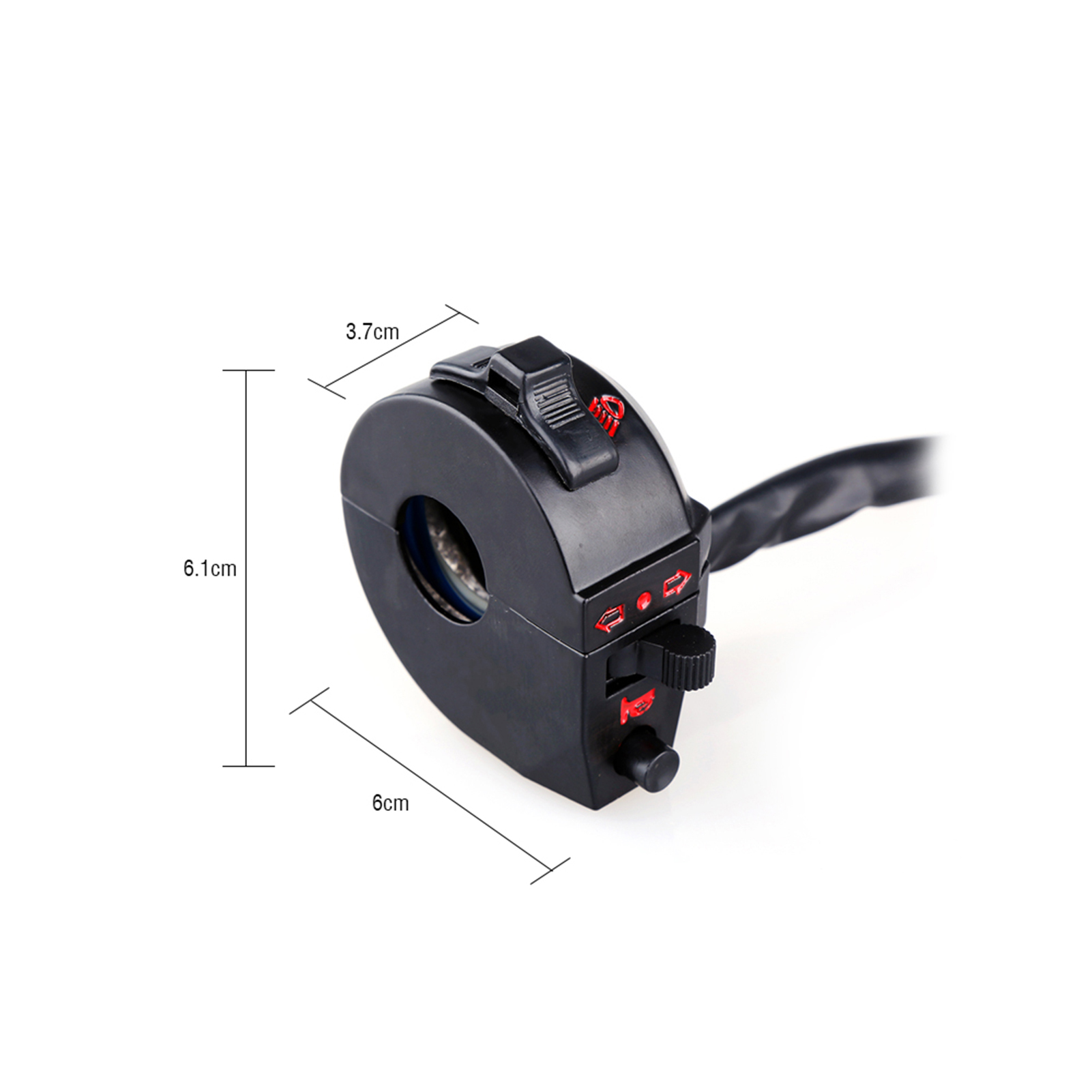 Linker Lenker Für Motorräder, 7/8 Zoll, Mit Schaltereinheit, Retro-beleuchtung, Blinkern, Hupe, Fern-/abblendlicht, Schwarz, Neu