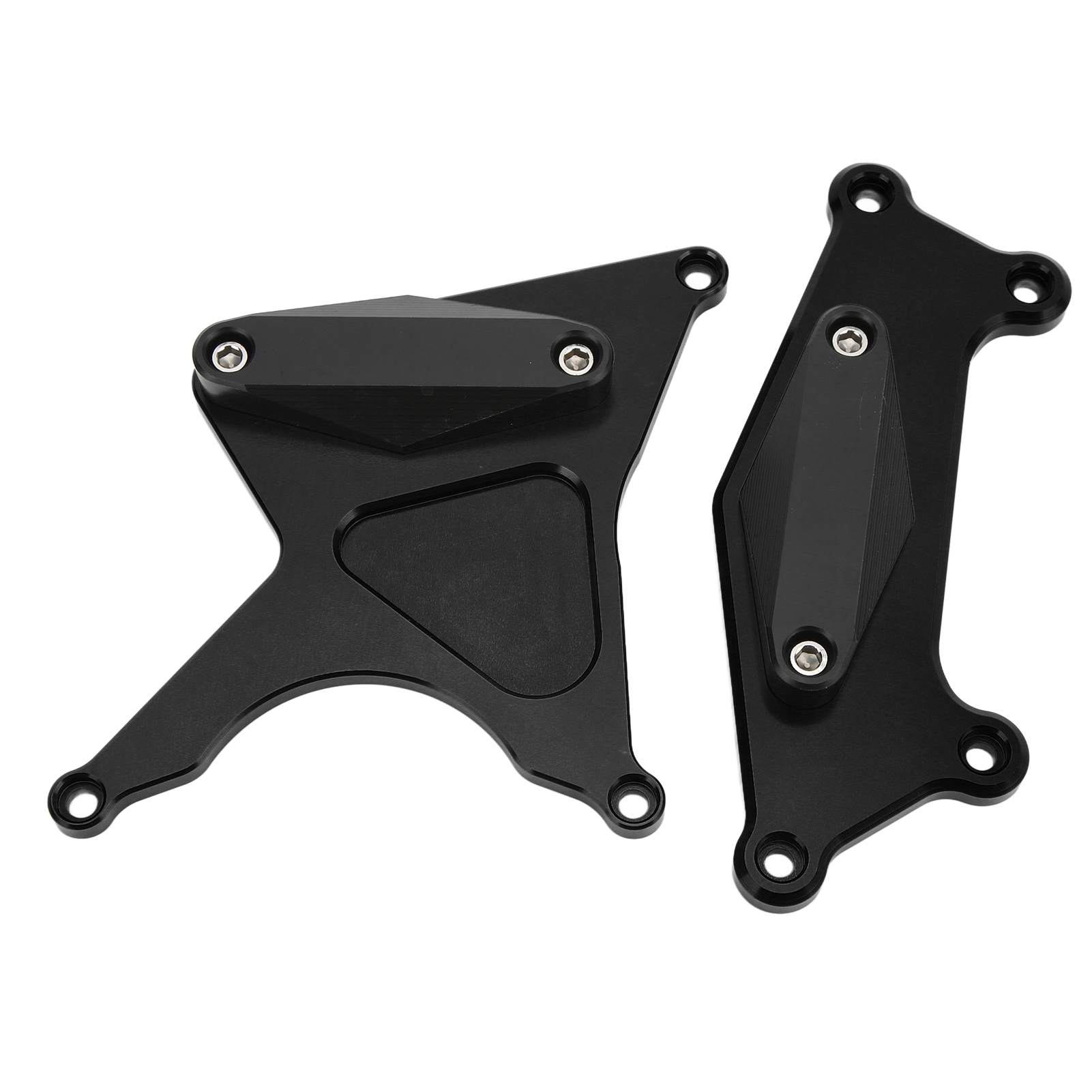 Cnc-gefräster Motorschutzbügel Aus Aluminium Für Versys Kle650 (2006–2020), 2-teilig, Kupplungs- Und Getriebeabdeckung, Schwarz