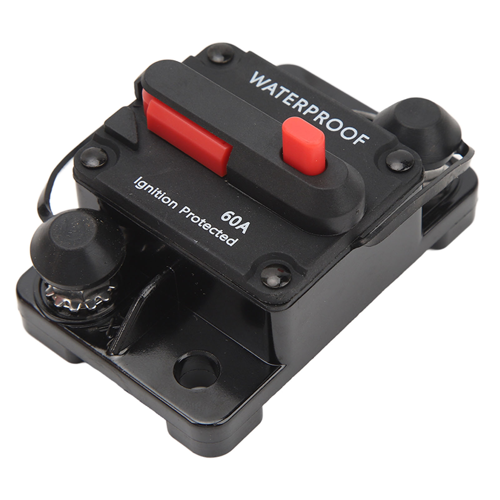 Wasserdichter 12v-auto-audio-leistungsschalter, Manuelle Rückstellung, 60a-sicherung Zum Schutz Von Stereoanlage Und Verstärker.