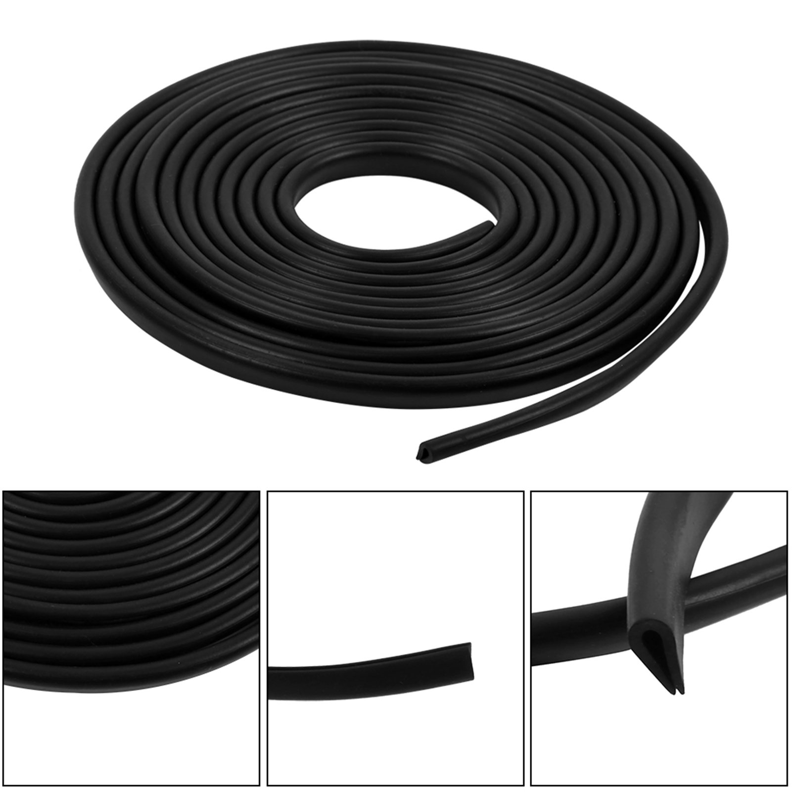 300 Cm Lange, Schwarze, Kratzfeste Türschutzleiste Aus Gummi, Kantenschutzleiste, 1 Stück