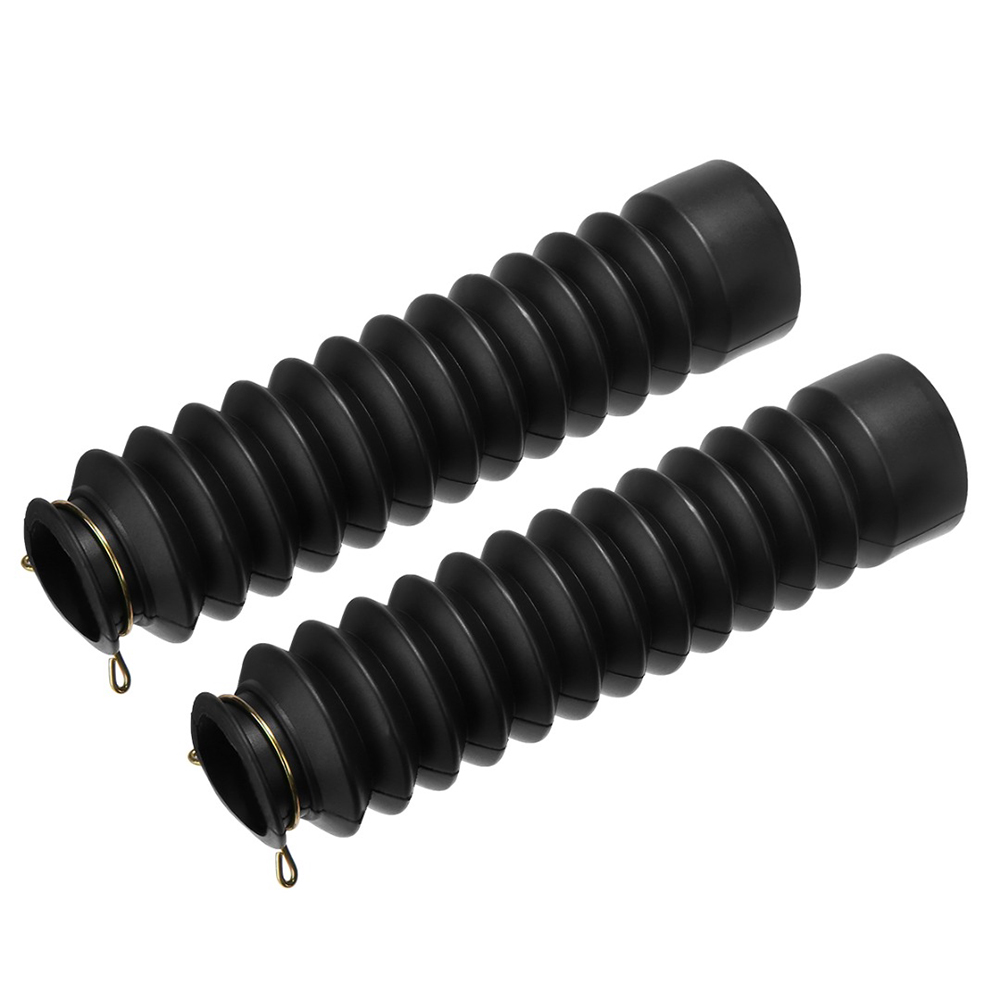 Motorrad-staubschutzmanschetten 42 Mm, 2 Stück Gummimanschetten Für Vorderradgabel, Stoßdämpferschutz, Federungskabel Schwarz