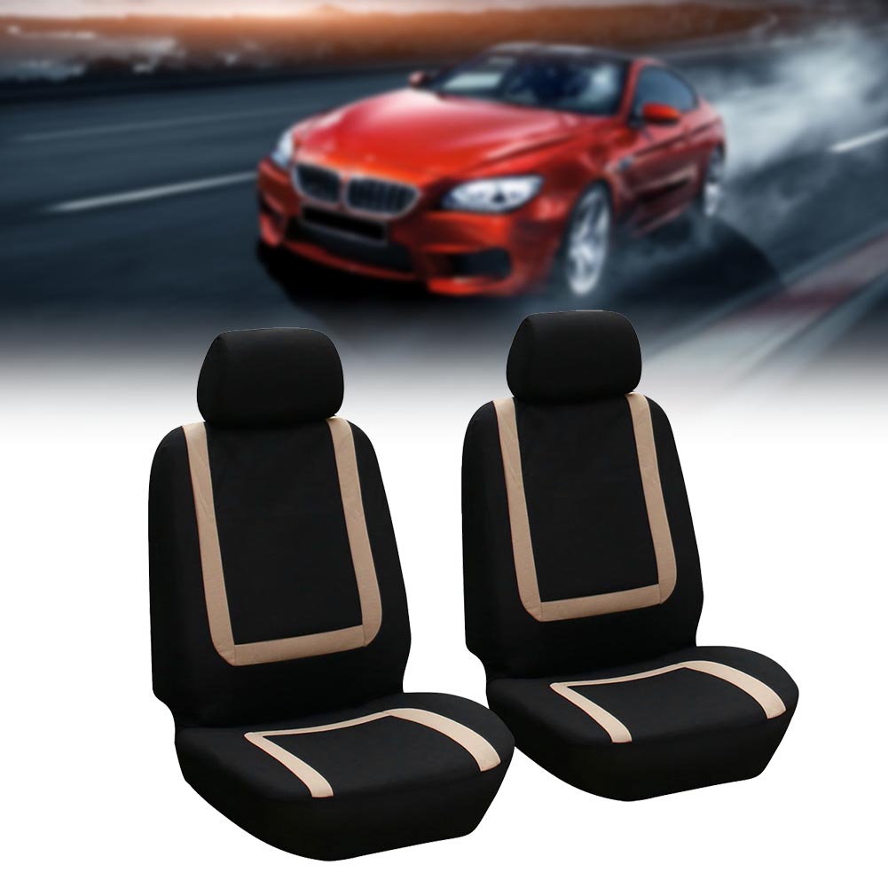 4-teiliges Universelles Autositz-schutzbezug-set, Innenausstattung Für Alle Jahreszeiten (beige/schwarz)
