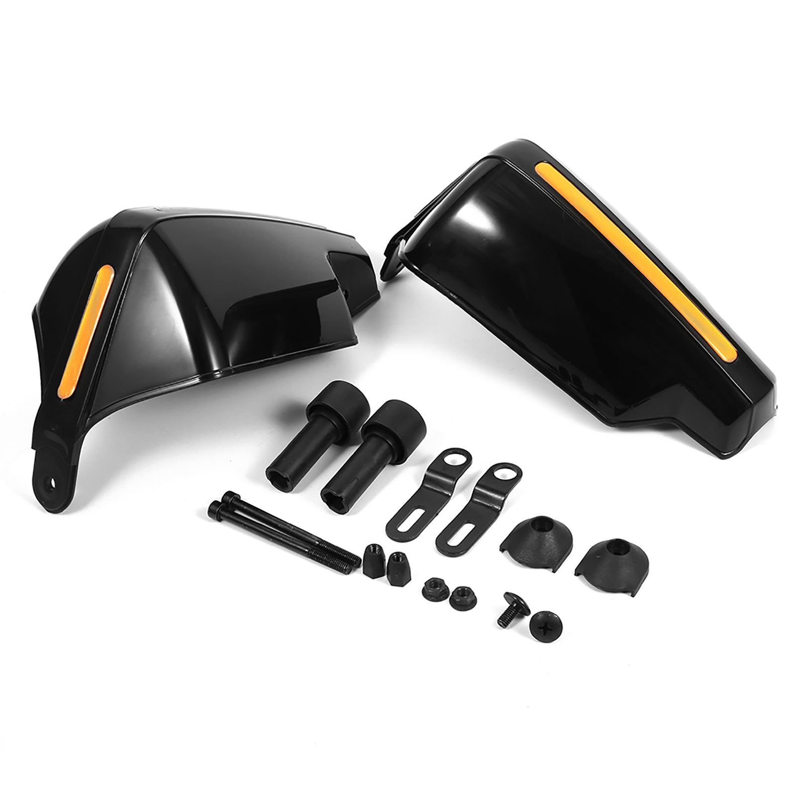 Universelle Motorrad-handprotektoren, Schwarze Handschützer, Paar, Lenkerschutz, Geländetauglich, Robust, Rutschfest