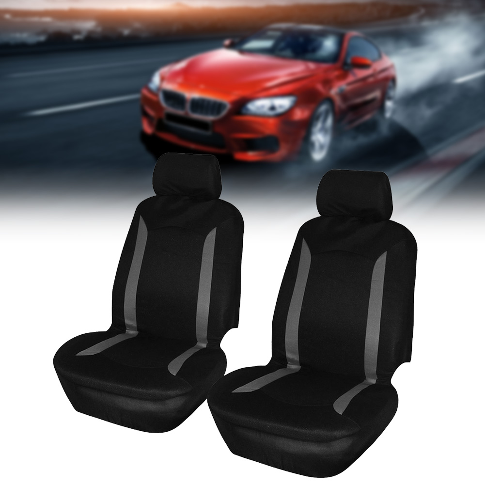 4-teiliges Set Auto-sitzkopfstützenbezüge, Universalzubehör (grau + Schwarz)
