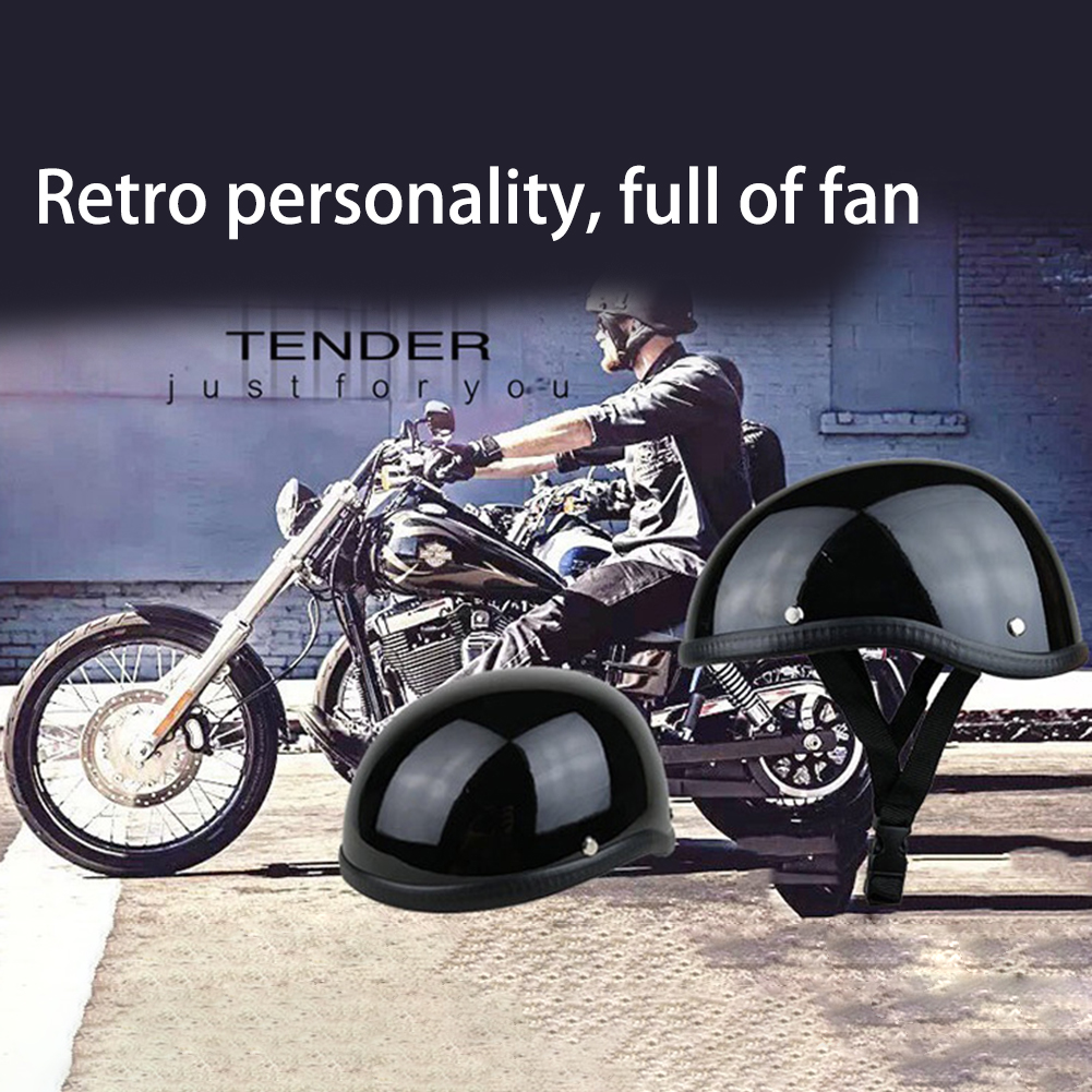 Retro-motorradhelm Für Damen Und Herren, Verstärkte Schale Mit Stoßdämpfendem Schaumstoff, Aufprallschutz, Einheitsgröße, Ideal Für Roller Und Cruiser
