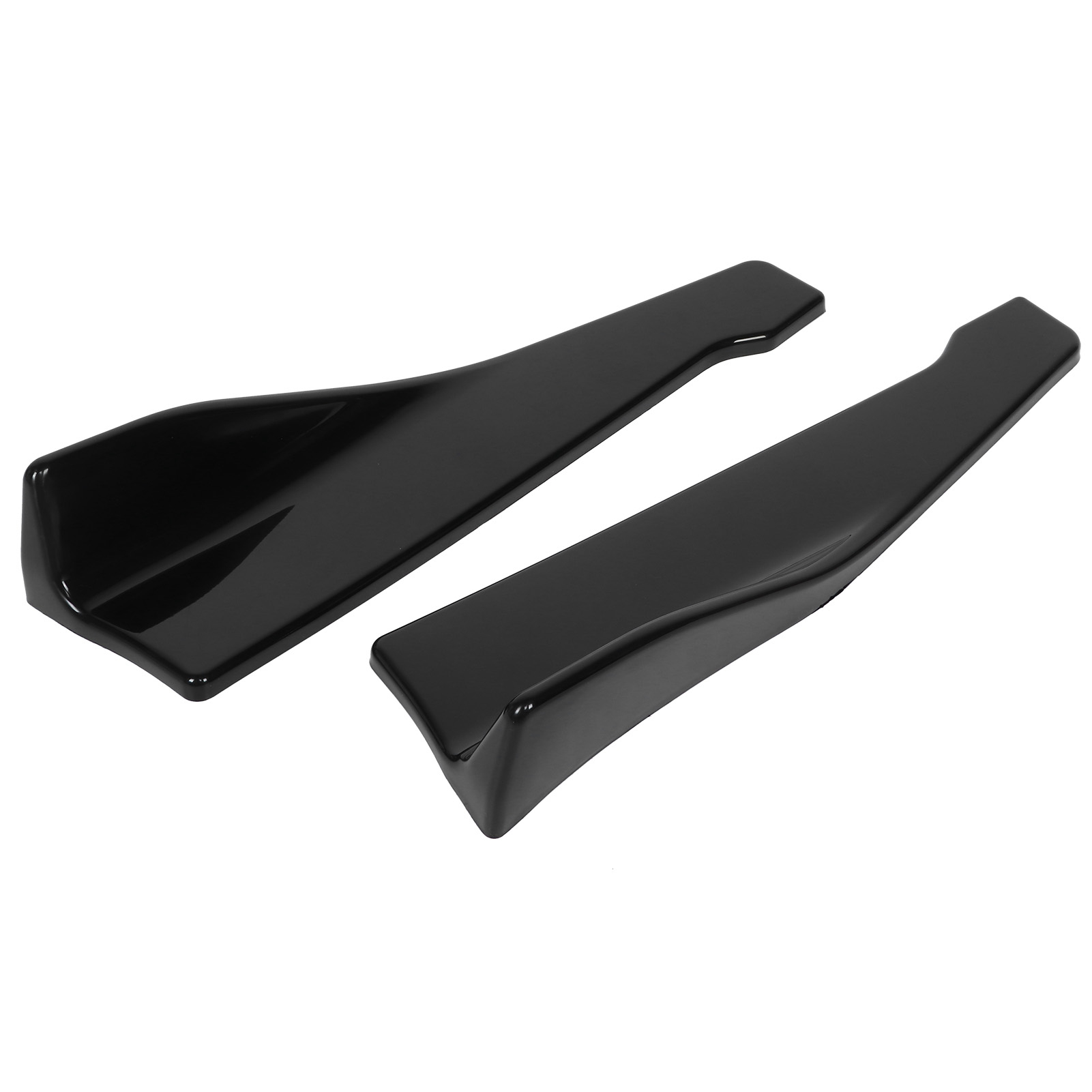2 Stück Heckstoßstangen-splitterlippenschutz Universal-winglet-diffusor Glänzend Schwarz