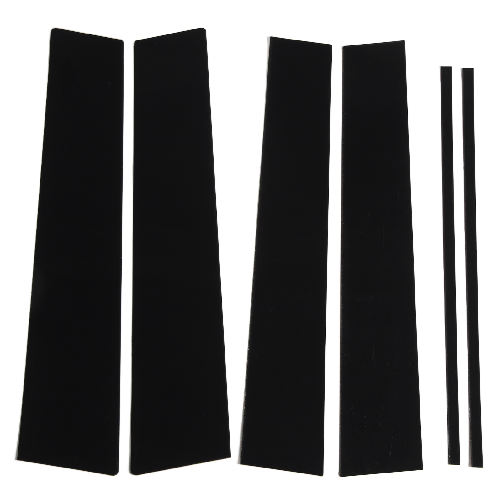 Set Mit 6 Türsäulenschutzleisten Aus Glänzend Schwarzem Polycarbonat, Seitenwand-zierleisten Für Toyota Hilux 2015–2023, Selbstklebende Leisten