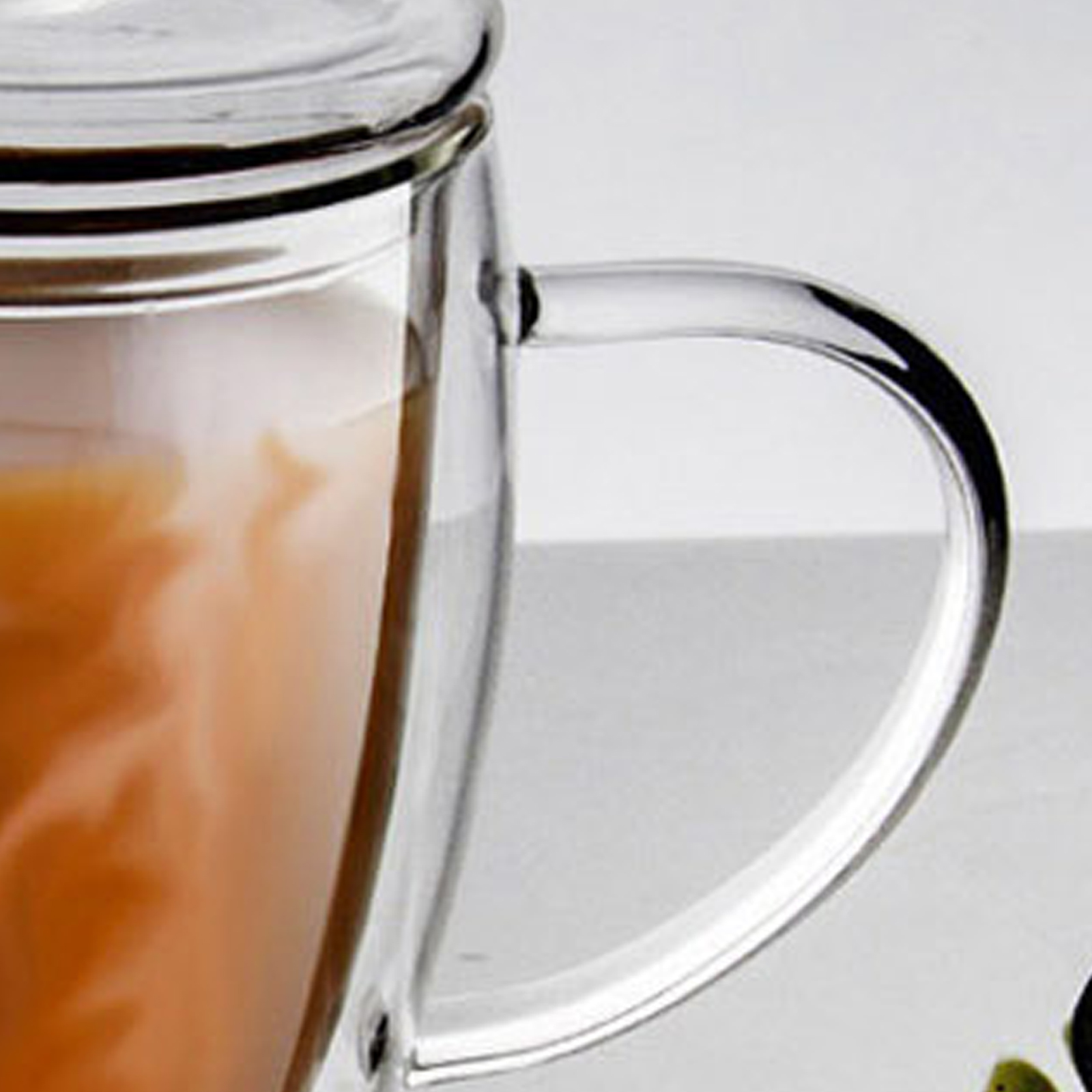 Doppelwandiger, Transparenter Becher Mit Deckel, Dickwandiger Kaffeebecher, Doppelter Milchbecher