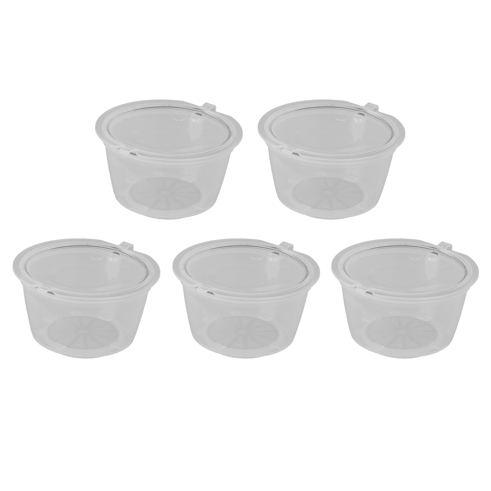 Stück 50 Ml Wiederverwendbare Kaffeekapseln Mit Löffel Für Dolce Gusto Kaffeemaschinen, Transparent