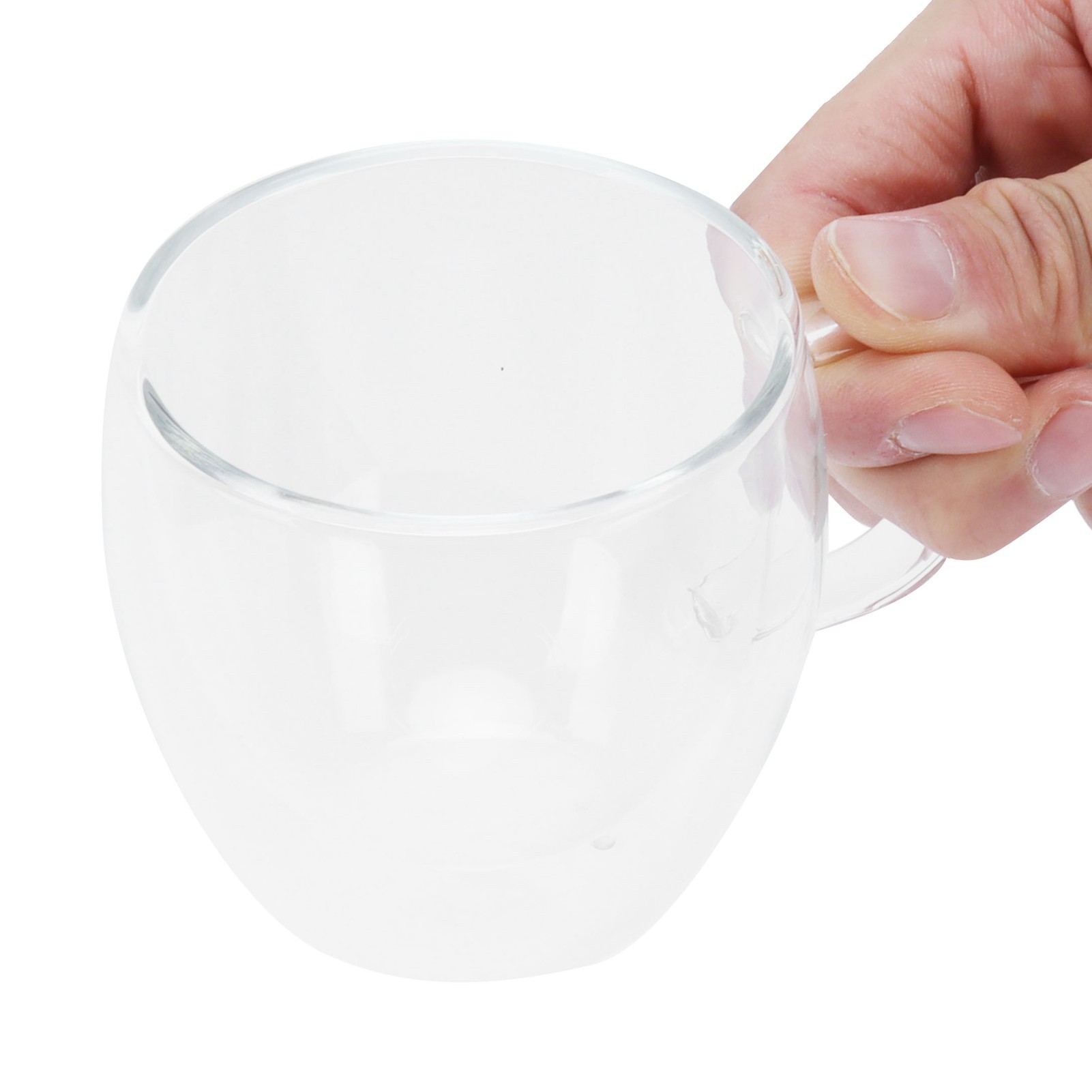 150 Ml Doppelwandiges, Klares Kaffeeglas, Tee- Und Milchbecher Mit Henkel, Hitzebeständig, Isolierter Glasbecher