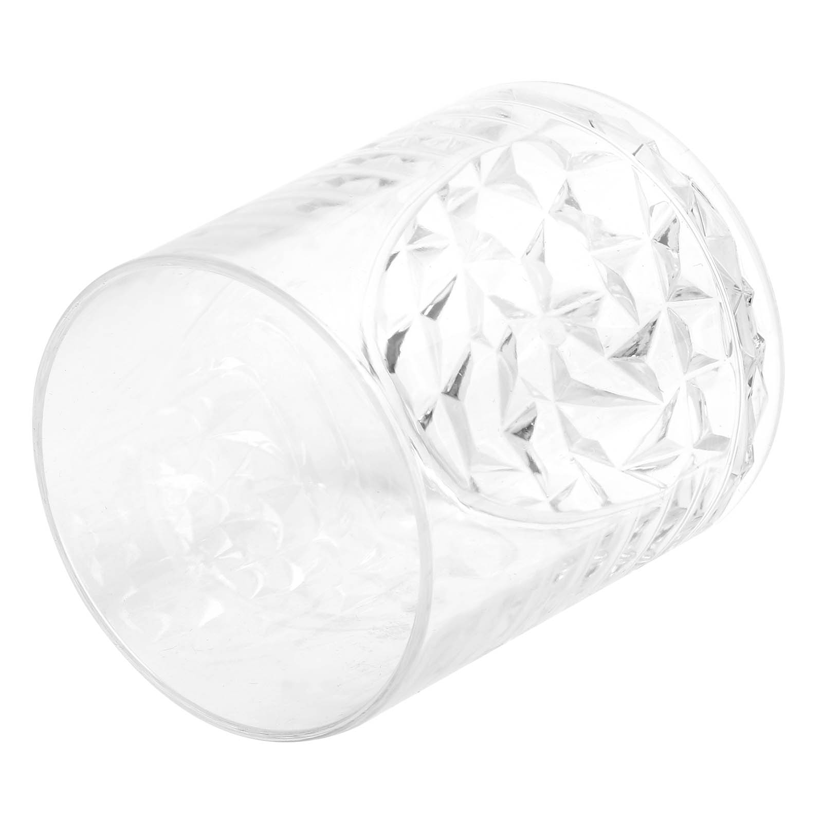Rundes Weinglas Mit Diamantförmigem Fuß, Wiederverwendbarer Becher Für Tee, Saft, Milch, Hausbar Und Club, Transparentes, Robustes Glas Für Getränke.