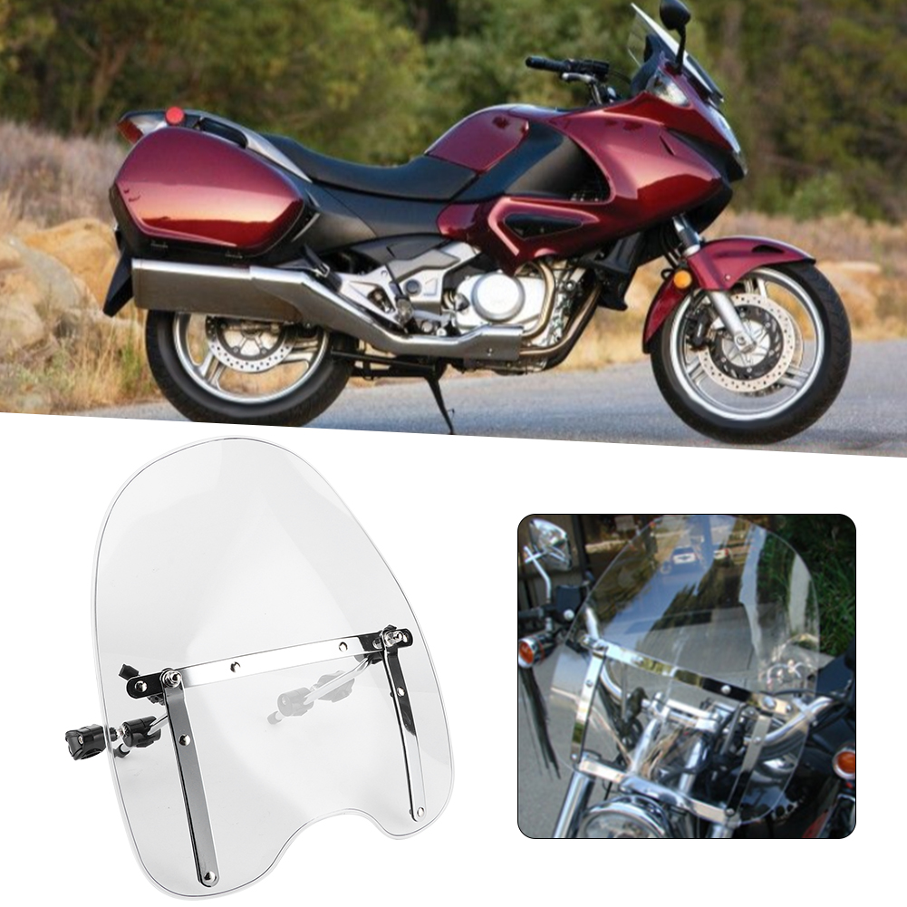Universelle Motorrad-windschutzscheibe, 22-25 Mm Lenkerbefestigung, Passend Für Honda, Transparent