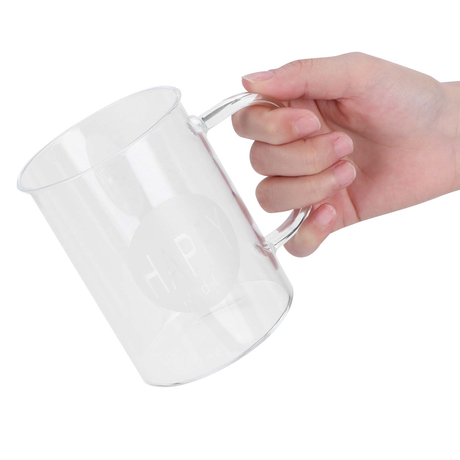 350 Ml Durchsichtiger Borosilikatglasbecher Mit Henkel Für Kaffee, Milchtee Und Heißgetränke