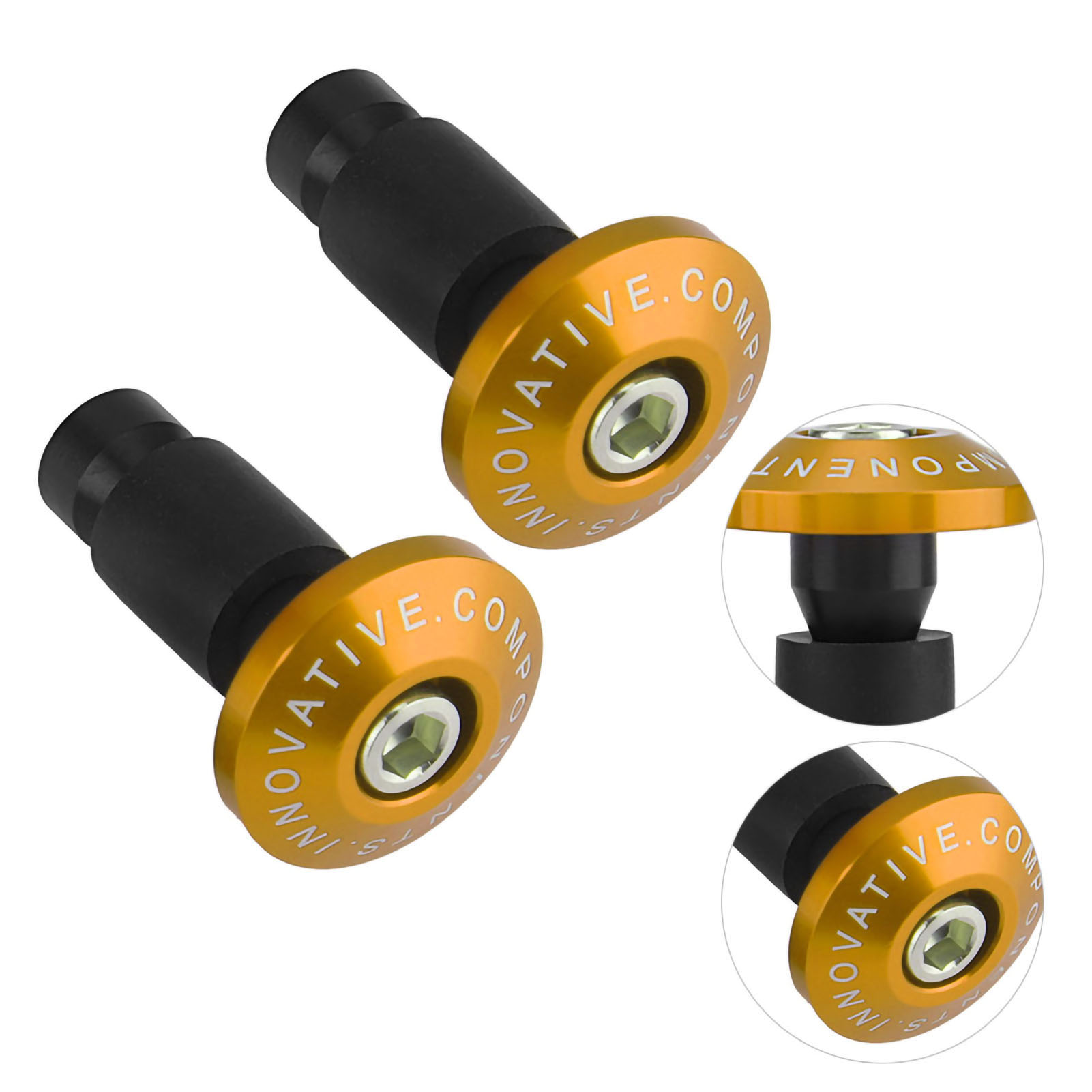 22 Mm (7/8 Zoll) Motorradgriffe Lenkerendkappen Schutzkappen Für Offroad-atv-rennen Gold