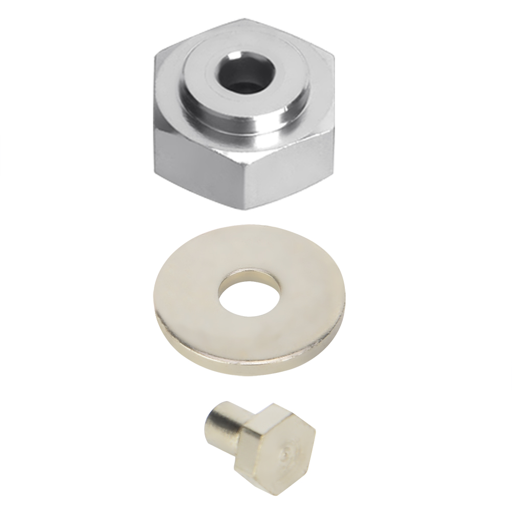 4 Stück Aluminiumlegierung 12 Mm Drehdurchmesser Auf 17 Mm Radsechskantadapter Für 1/10 Rc-cars (silber)