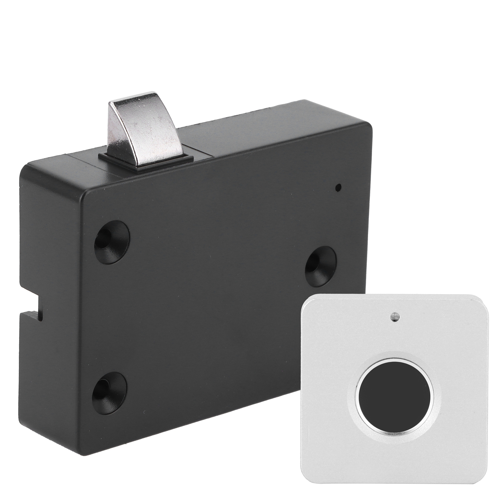 Intelligente Elektrische Möbelschlösser Aus Aluminiumlegierung, Silbernes Fingerabdruck-diebstahlsicherungsschloss, Kompaktes Vorhängeschloss Für Schubladen Und Schränke