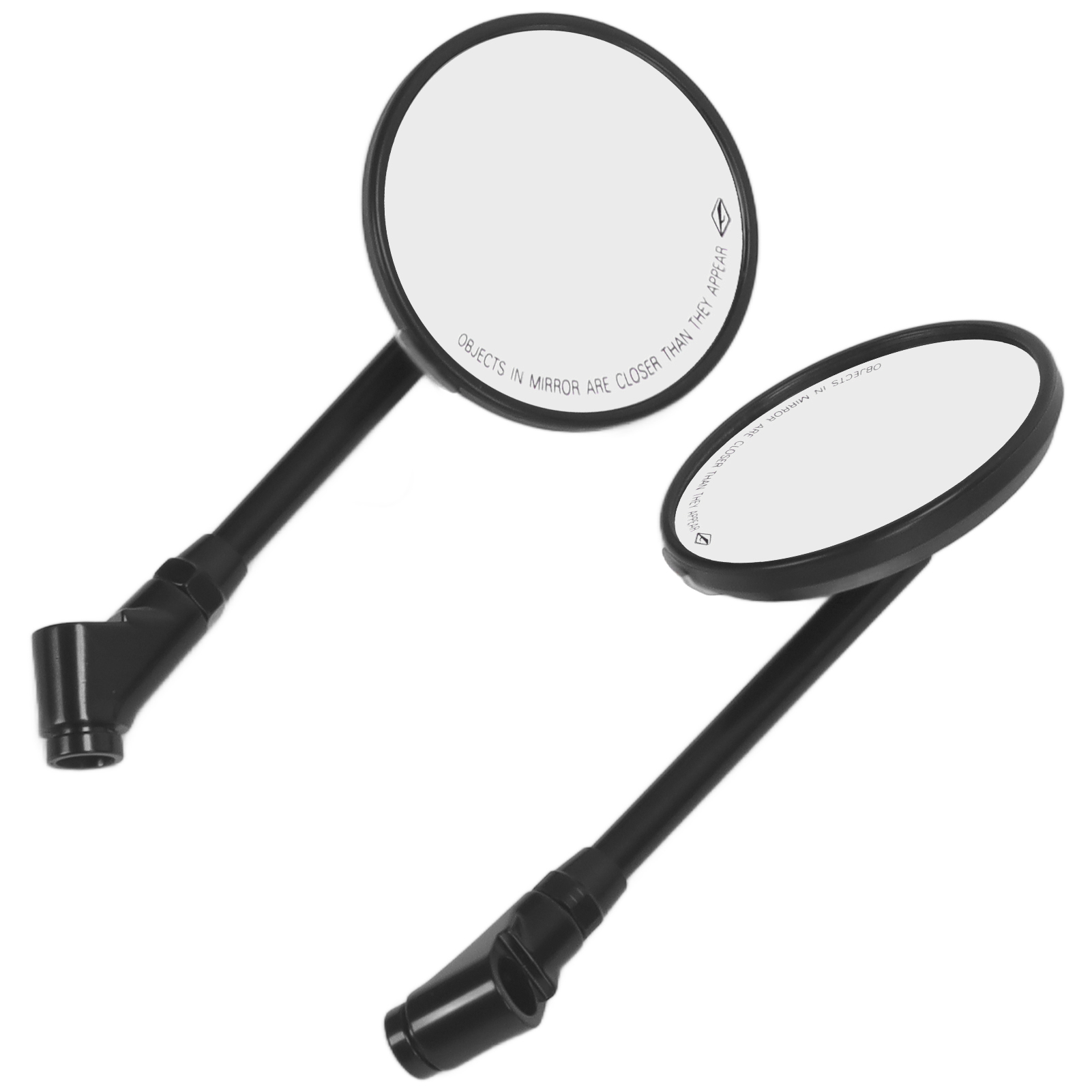 Runder Motorradspiegel Im Carbon-look, 360° Drehbar, Universell, 8 Mm/10 Mm Sockel, Silber