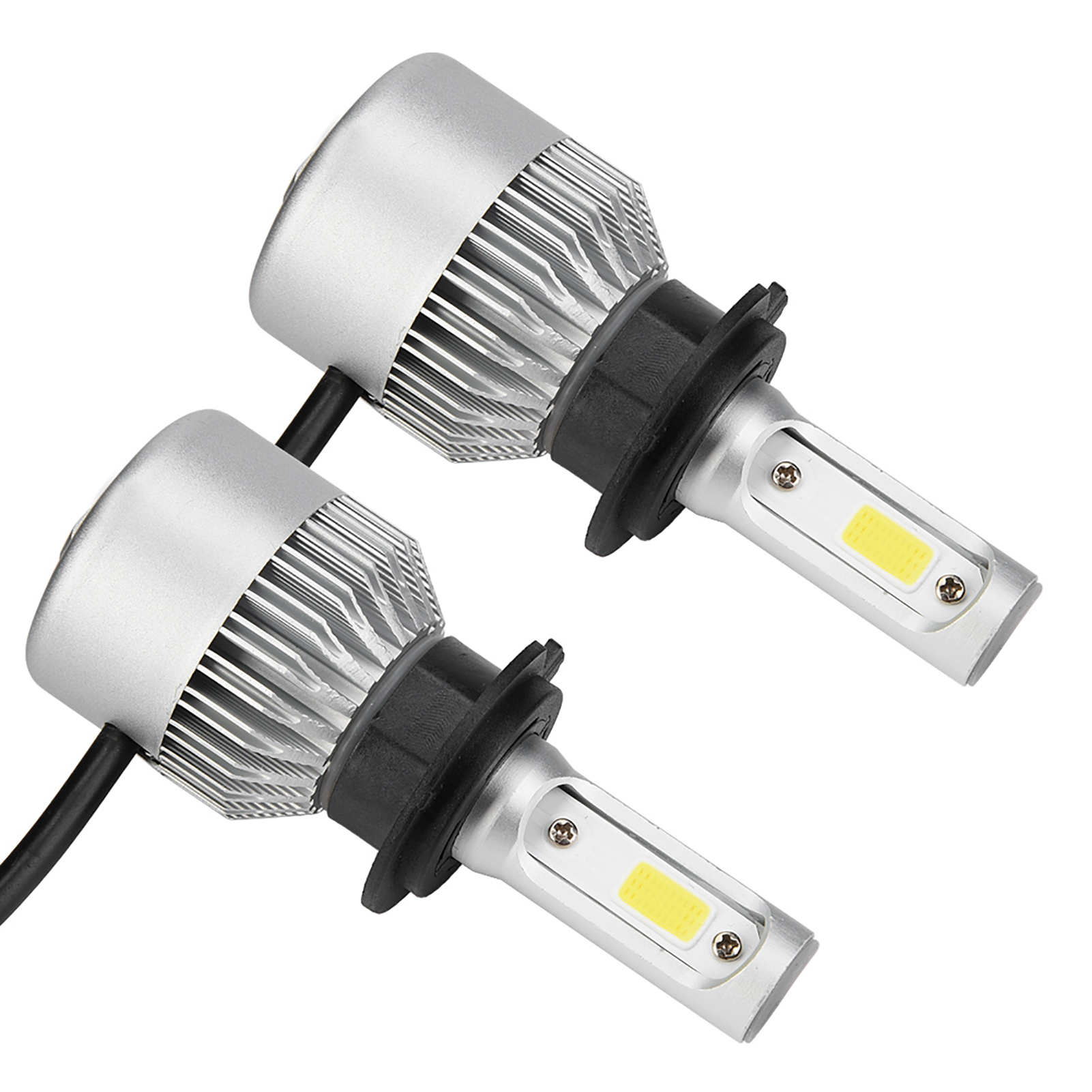 Paar H7 36w 8000lm Led-lampen Für Autoscheinwerfer, Abblend-/fernlicht, 6000k Weiß, Hochleistungs-autobeleuchtung, Silberfarben, 2 Stück