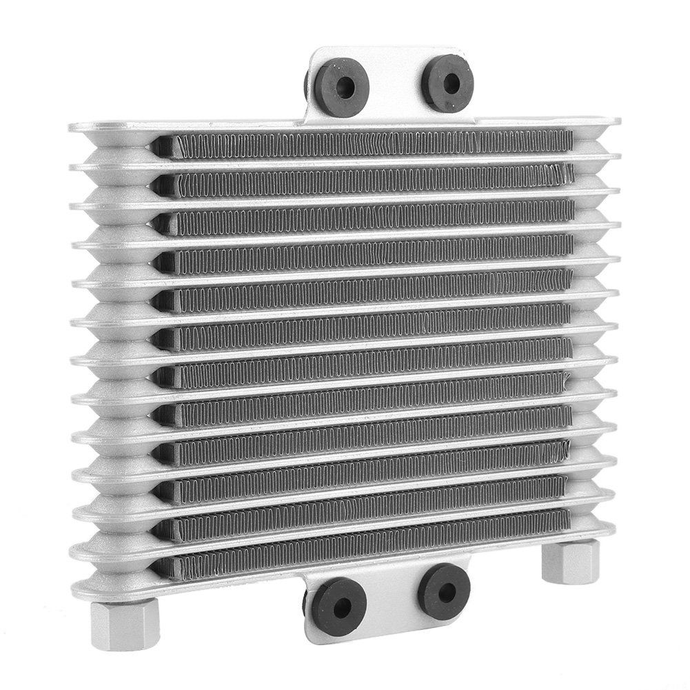 Universal-motorradölkühler Mit 13 Reihen, Passend Für 125-250 Cm³ Motoren, Silberfarben