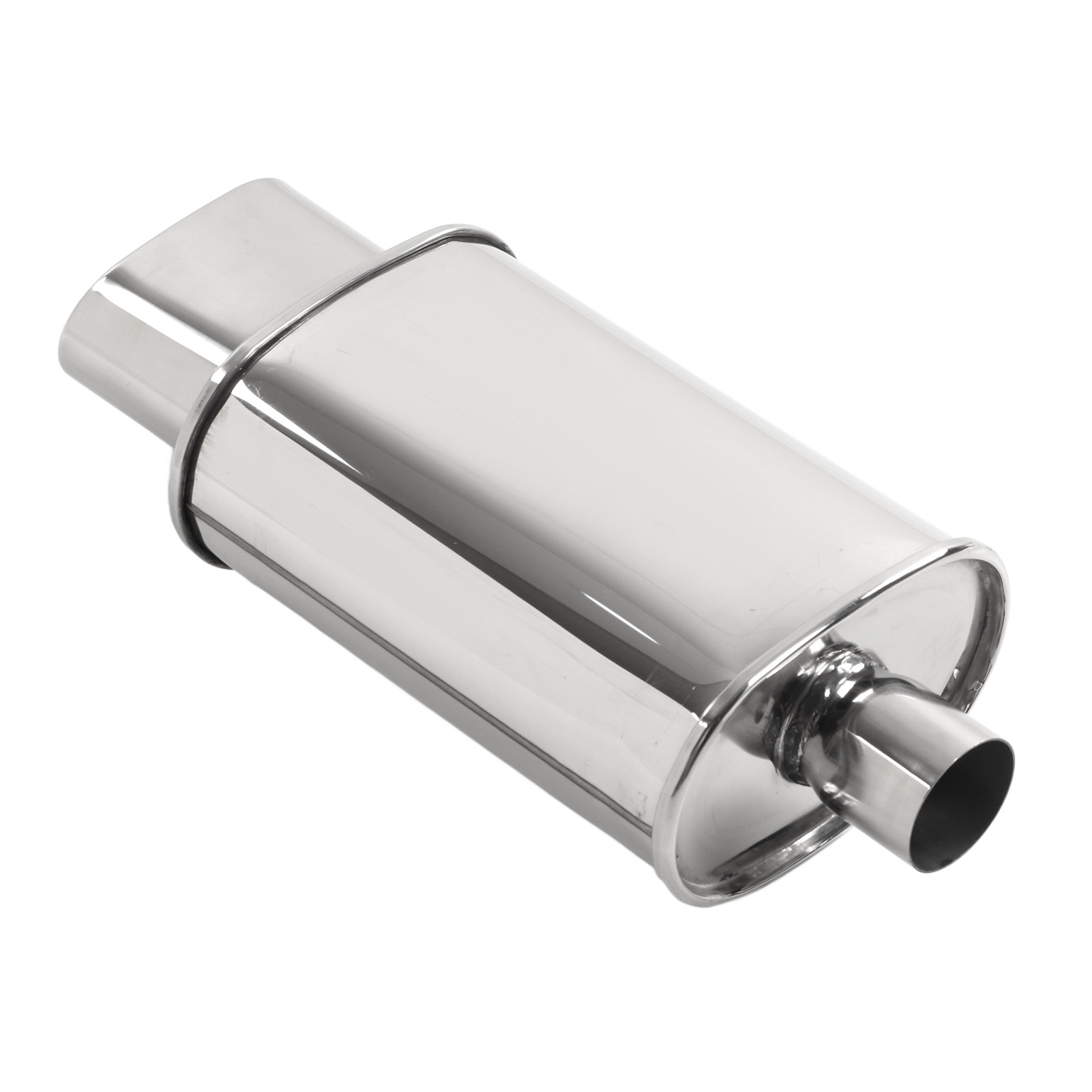 Doppelwandiger Edelstahl-endschalldämpfer, 63 Mm Einlass, 80 Mm Auslass, Universeller Autoschalldämpfer