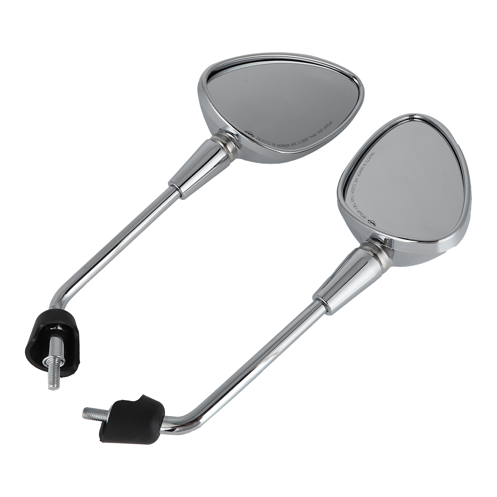 2 Motorrad-seitenspiegel, Kompatibel Mit Piaggio Vespa Primavera 50 4t 4v Ohne Abs E2 2013-2017, Silber, Ersatzspiegel