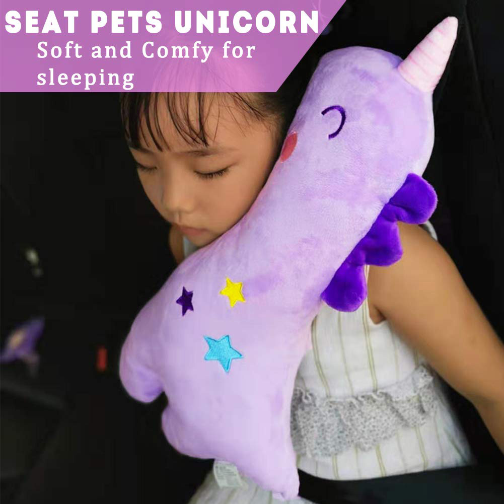 Giraffen-nackenstützkissen Für Kinder, Autositzgurt-stützkissen, Niedliches Plüschtier Fürs Auto, Nacken- Und Kopfschutz, Reiseaccessoire Für Den Sitz.