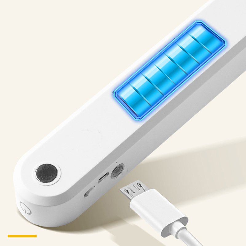Usb-led-leselampe Fürs Studentenzimmer, Augenschutz, Berührungsschalter, Wiederaufladbares Weißes Nachtlicht, 26 Cm / 10,24 Zoll