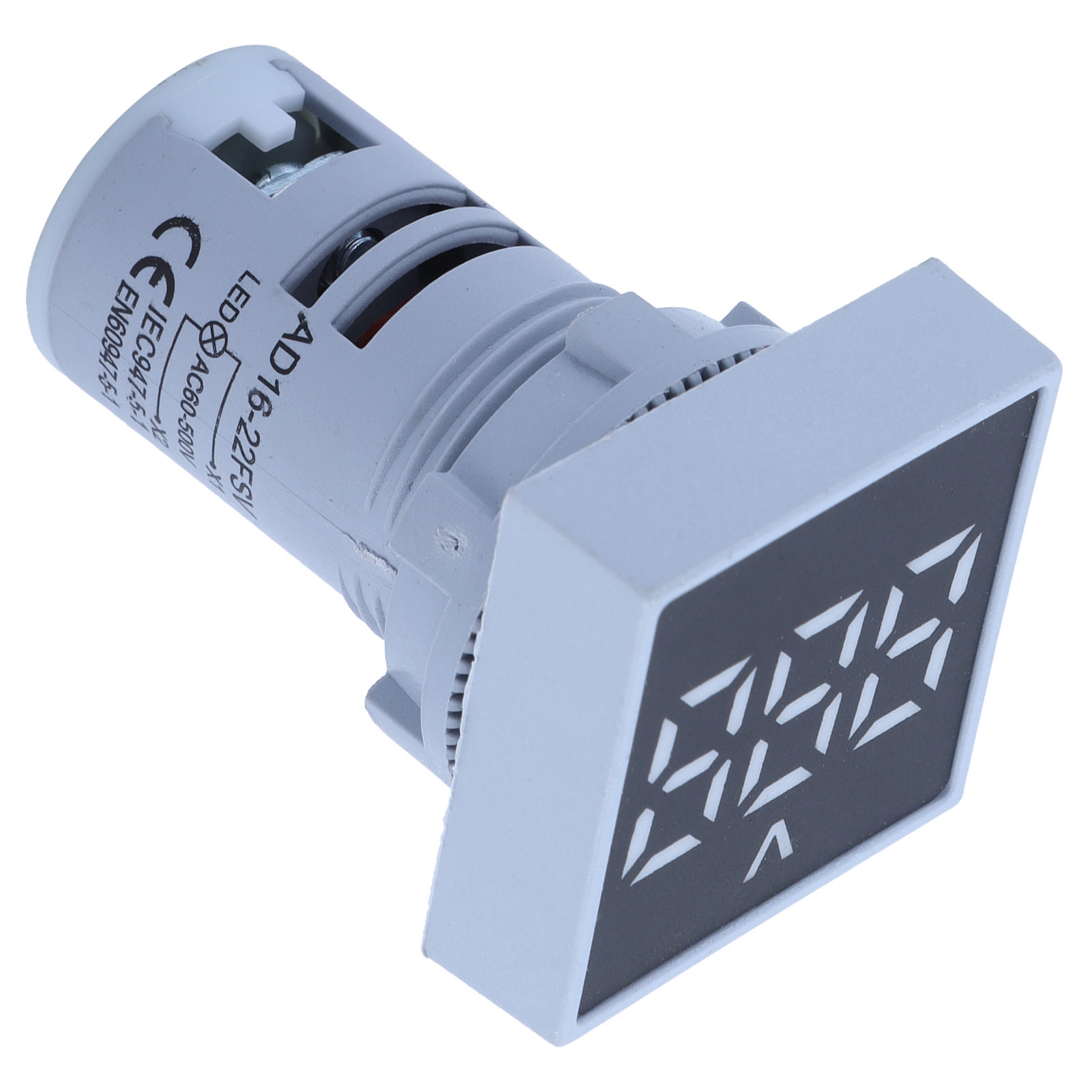 Ad16-22fsv Digitale Spannungsanzeige Mit Mattierter Frontplatte, Spannungsmesser, 60–500 V Ac, Weiß