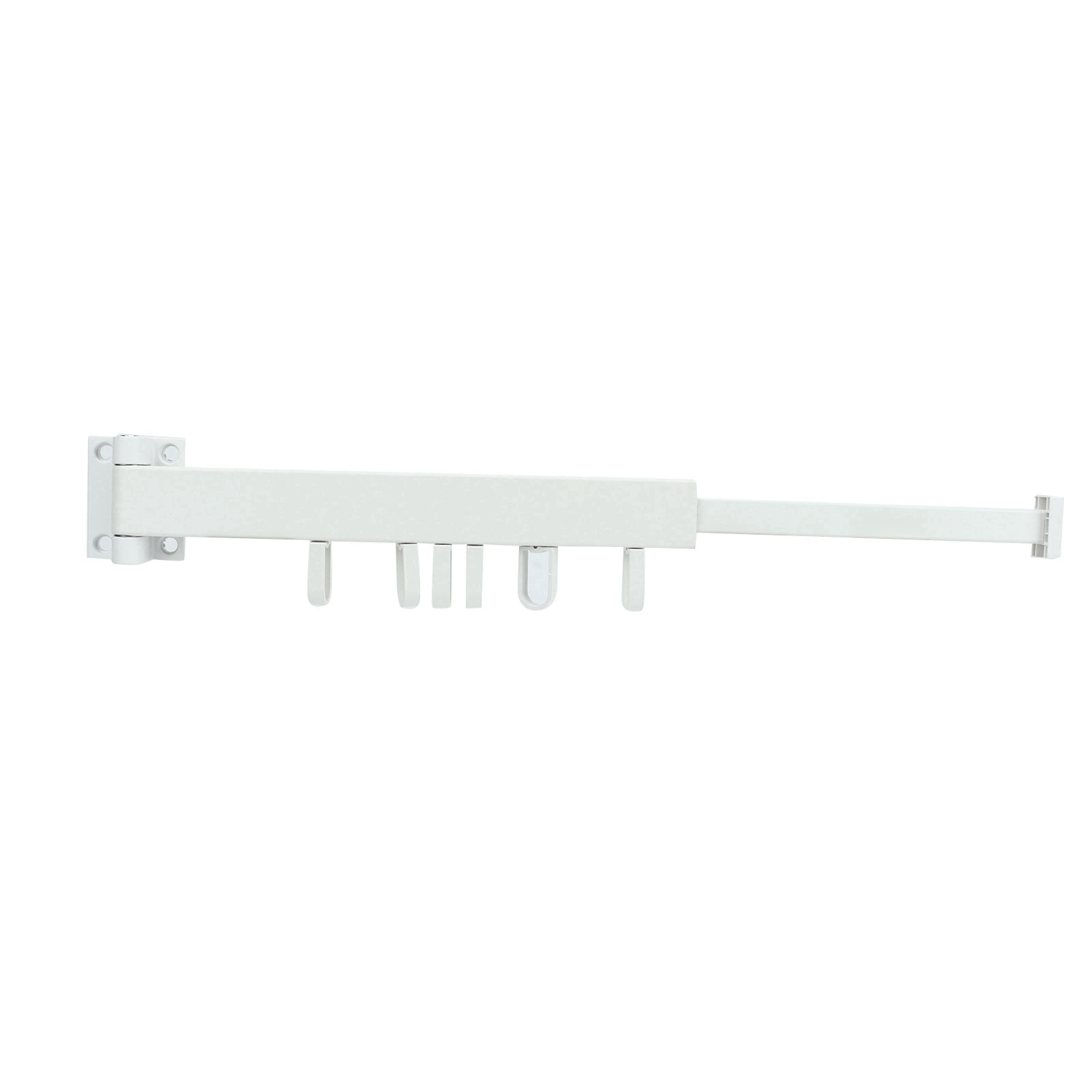 Ausziehbarer Und Platzsparender Wandwäscheständer Mit Drehring, Weiß, 30 Cm, Zusammenklappbar. Ideal Für Balkone Und Waschküchen.