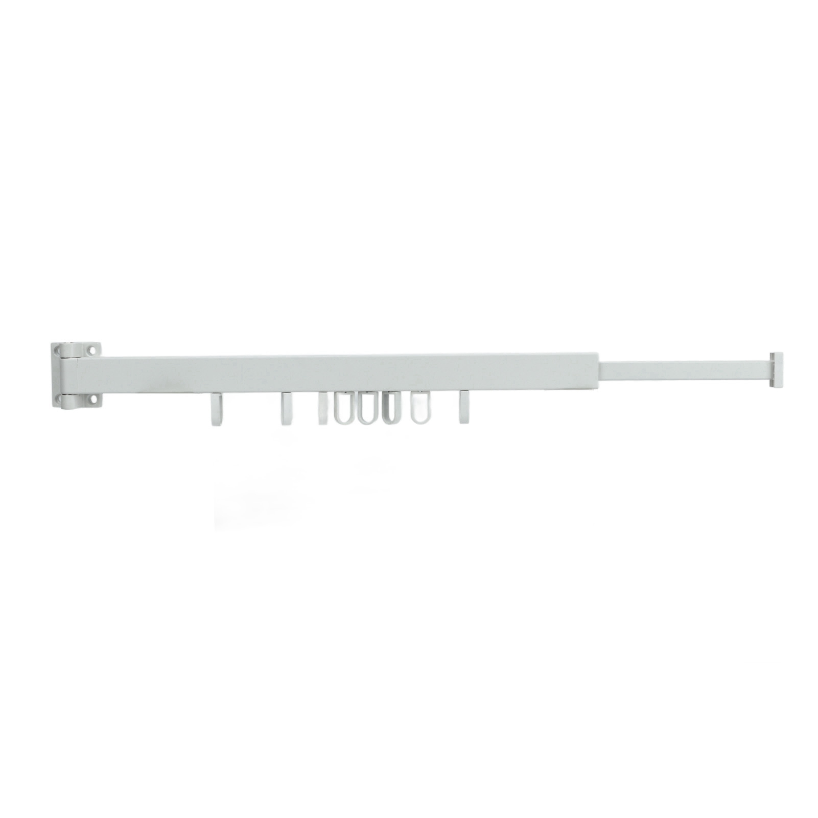 Ausziehbarer Und Platzsparender Wandwäscheständer Mit Drehring, Weiß, 60 Cm, Zusammenklappbar. Ideal Für Balkone Und Waschküchen.