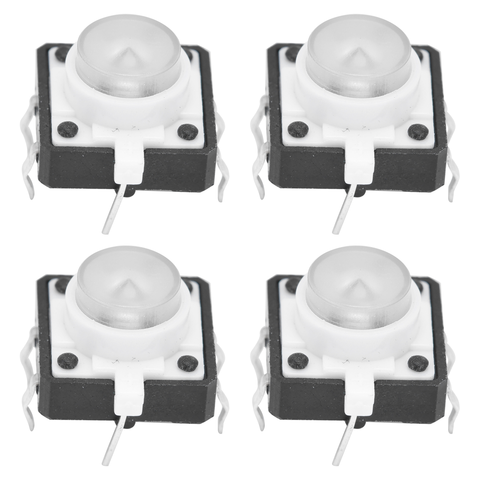 20 Stück 12x12x7,3 Mm Taktile Drucktaster Mit Led-beleuchtung, Weiß