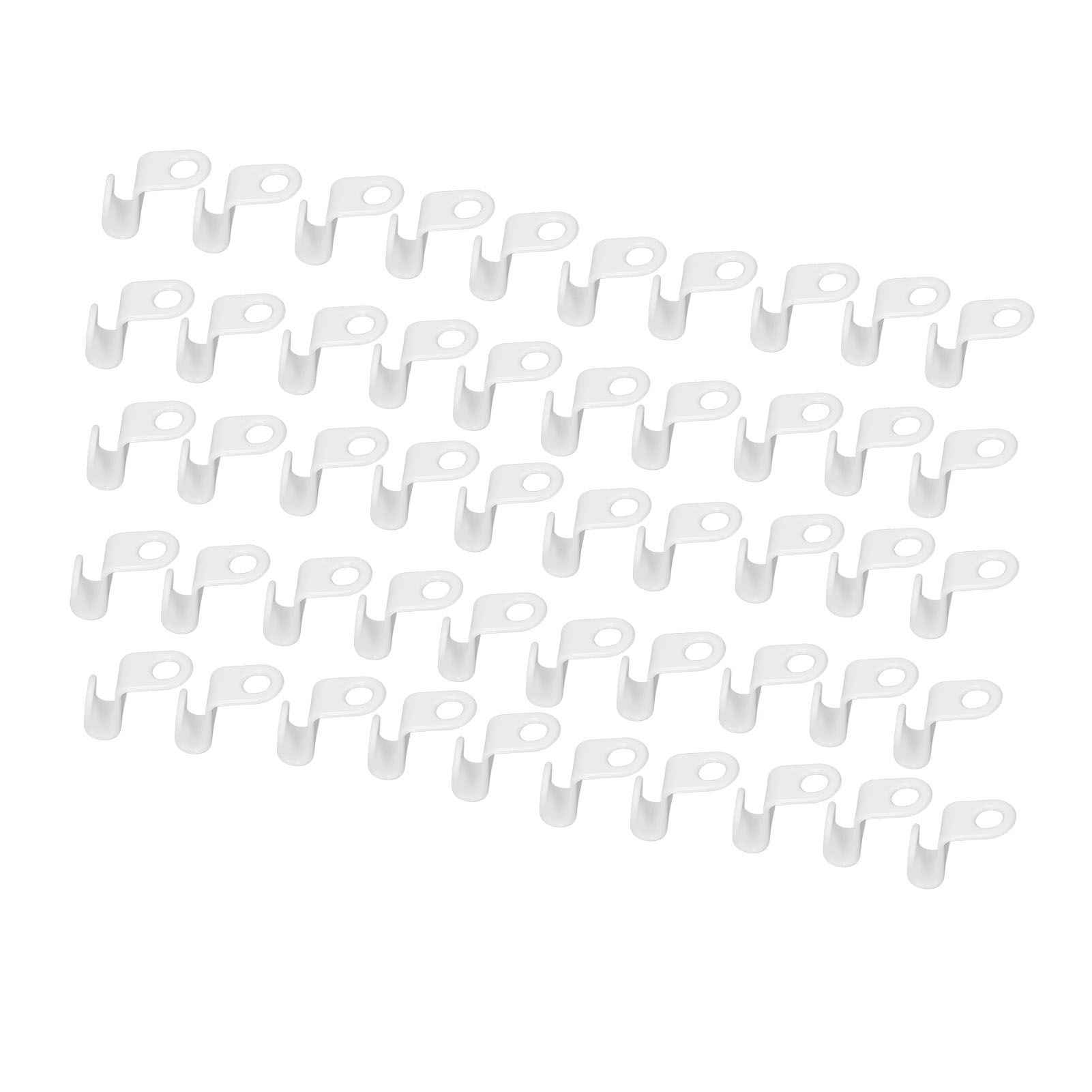 50 Stück Kleiderbügelhaken, Robust, Geruchlos, Leicht, Weiß, Verdickt