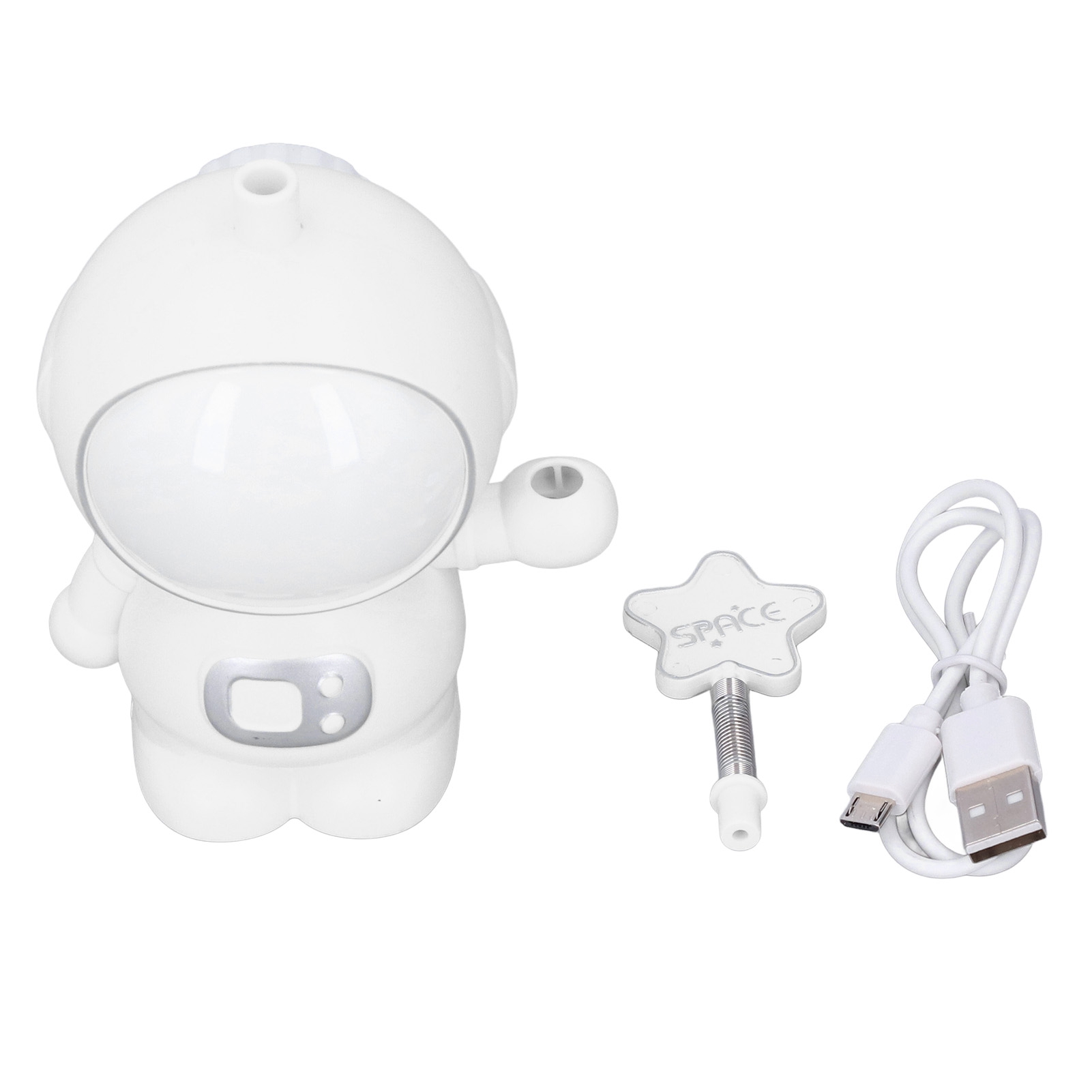 Led-schreibtischlampe Mit 2 Beleuchtungsmodi, Augenschutz, Usb-ladefunktion, Astronauten-nachtlicht Mit Integriertem Anspitzer Für Den Schreibtisch Zu Hause (weiß)