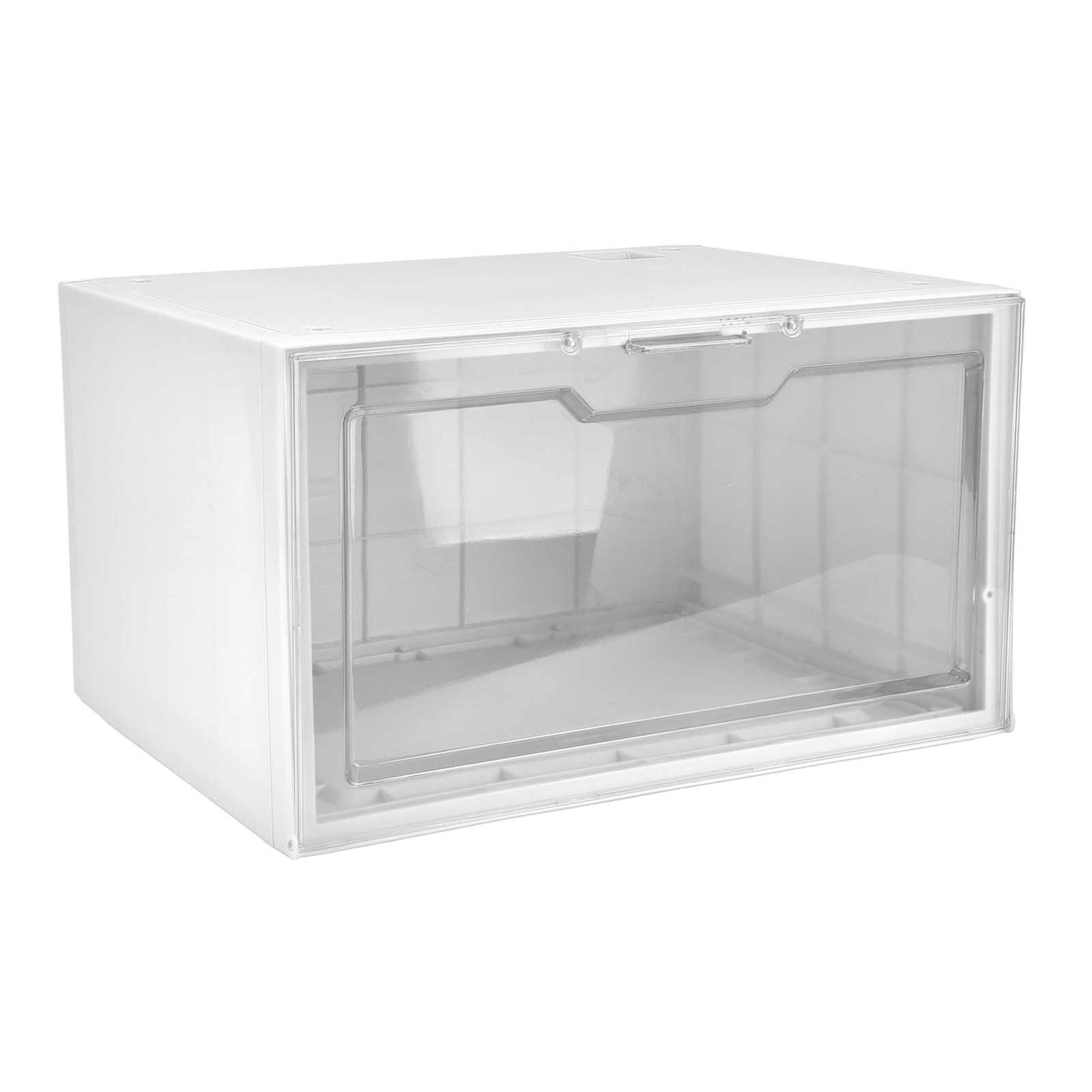 Led-schuhbox Mit Sprachsteuerung, Transparenter Tür, Stapelbar, Sneaker-aufbewahrungsvitrine Für Zuhause, Einkaufszentren, Weiß