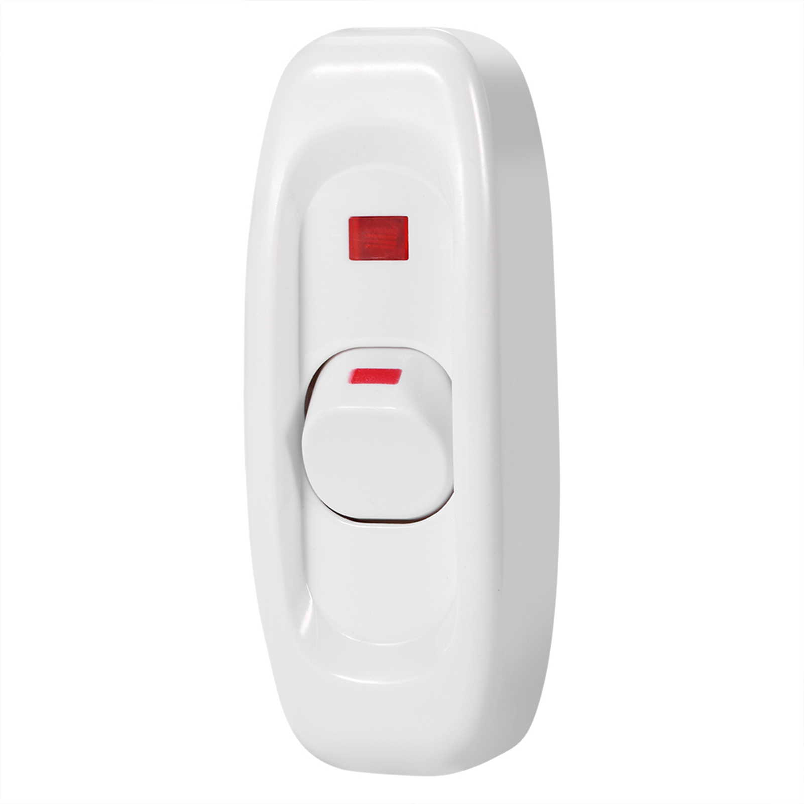 Weißer 250v 10a Zwischenkabelschalter Für Tisch- Oder Schreibtischlampen, Mit Led-anzeige, Ein-/ausschalter, 1 Stück