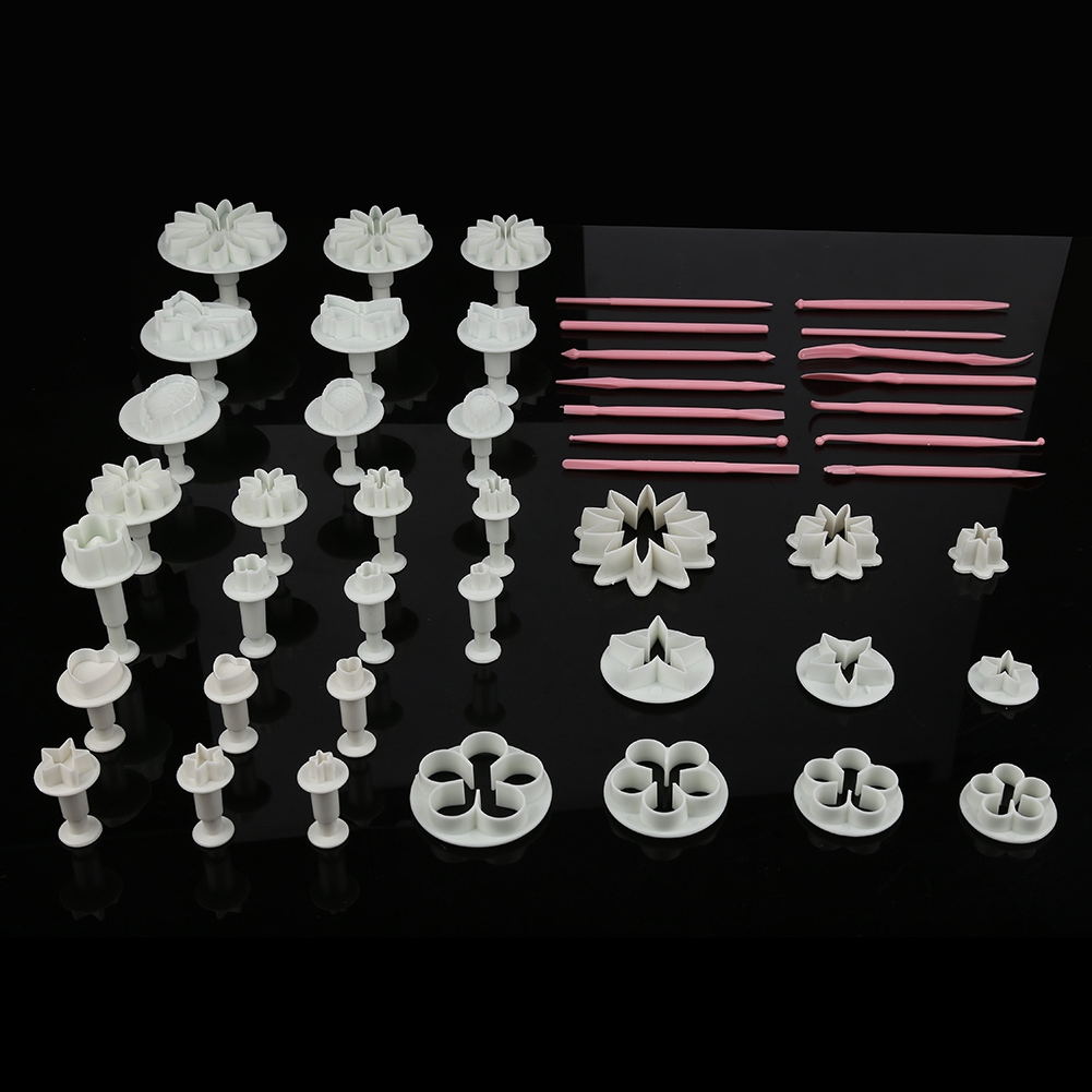 Set Mit 47 Fondant-ausstechern Für Kuchen, Kekse, Diy-backzubehör Und Dekoration