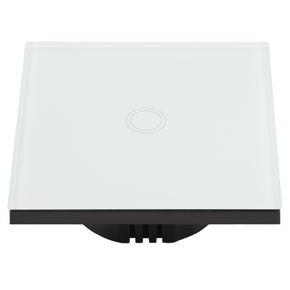 Wandschalter Aus Weißem, Gehärtetem Glas Mit Touchfunktion Und Drahtloser Fernbedienung, 1-wege-smartpanel