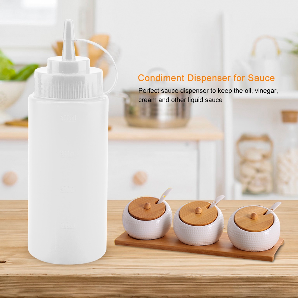 460-ml-dosierflasche Aus Kunststoff, 10er-packung, Spender Für Soßen, Öl, Sahne Und Essig, Weiß