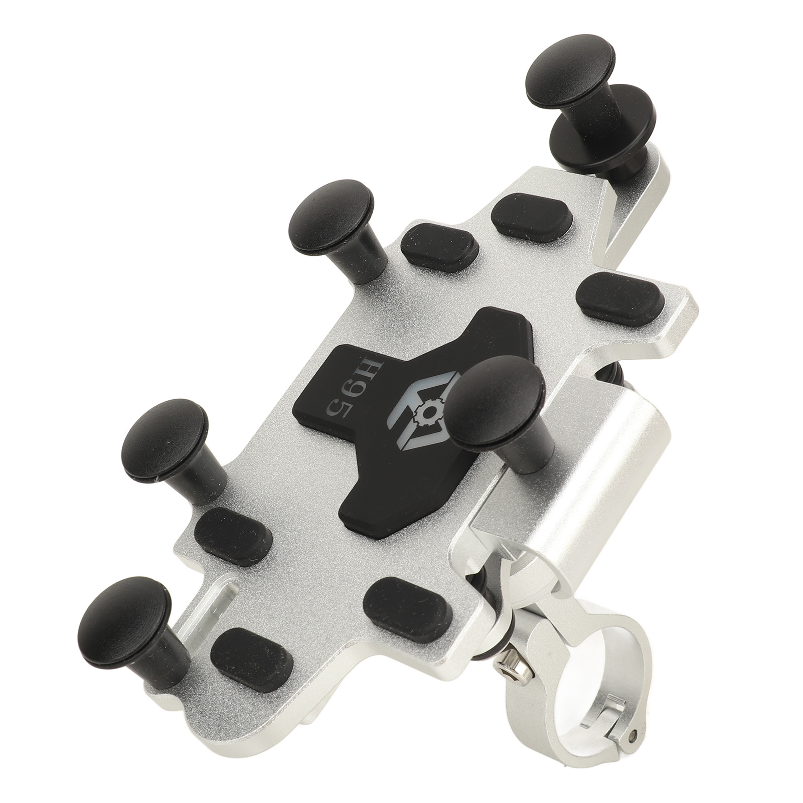 540° Schwenkbarer Motorrad-handyhalter, Robuste Aluminium-lenkerhalterung, Verstellbarer Weißer Smartphone-halter, Universeller Motorrad-handyhalter