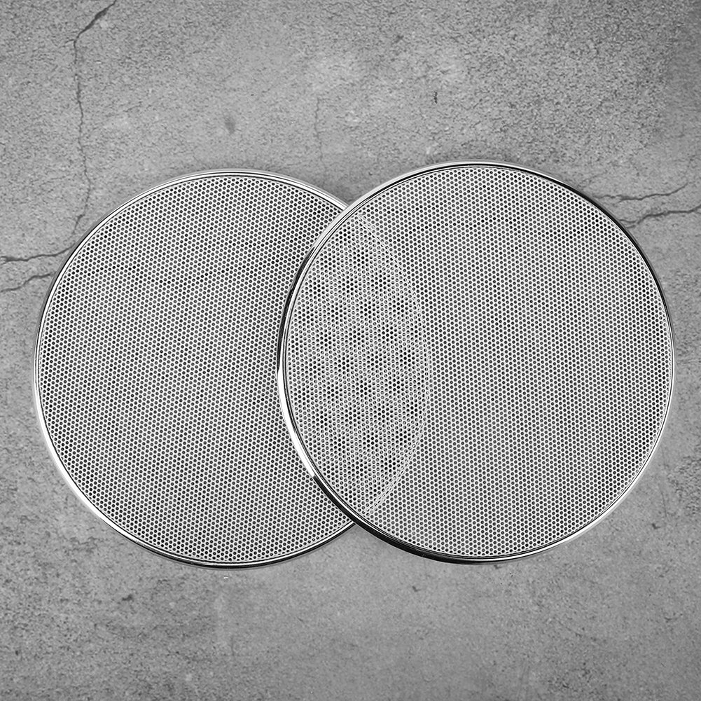 Schutzgitter Für Autolautsprecher, 13 Cm, Weißes Kunststoffgewebe, 2er-paar, Lautsprecherabdeckung, Audiogitterschutz, Robust.