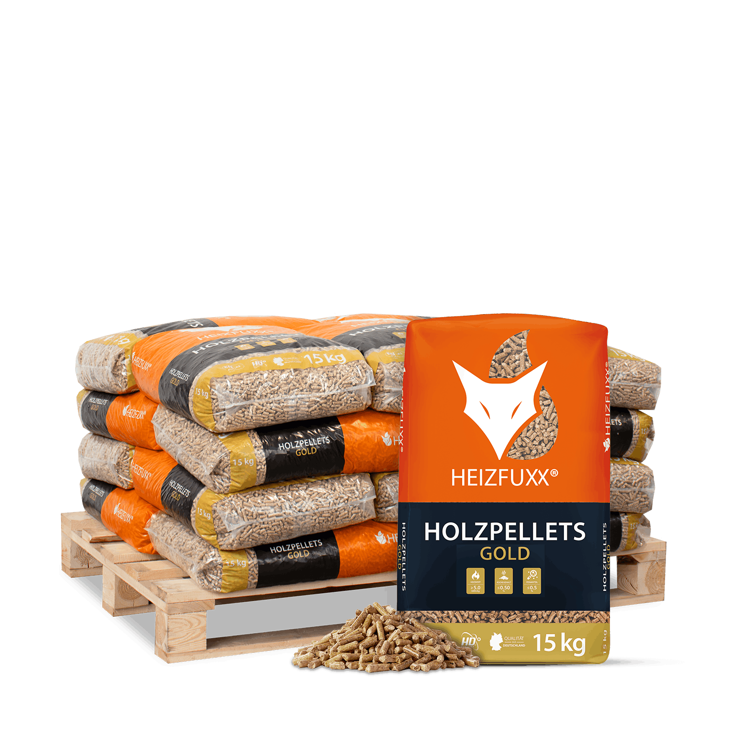 Heizfuxx Gold Hd Enplus A1 Holzpellets Nadelholz 15kg X 20 Sack