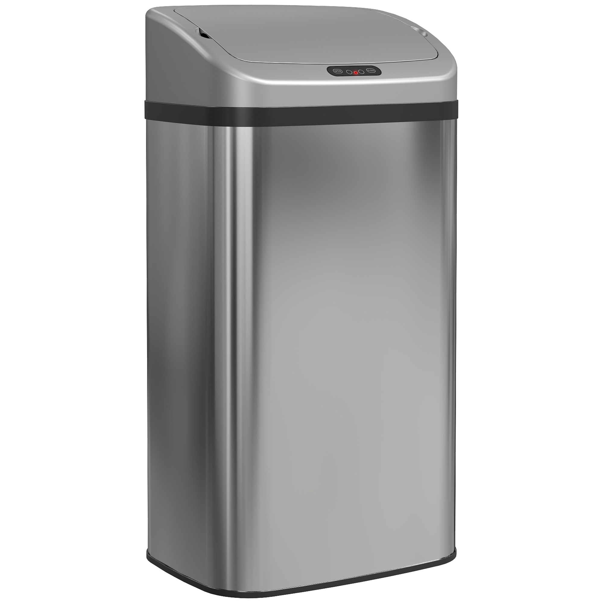 Berührungsloser Mülleimer Edelstahl Abs Homaire 33x25x69 Cm Silber