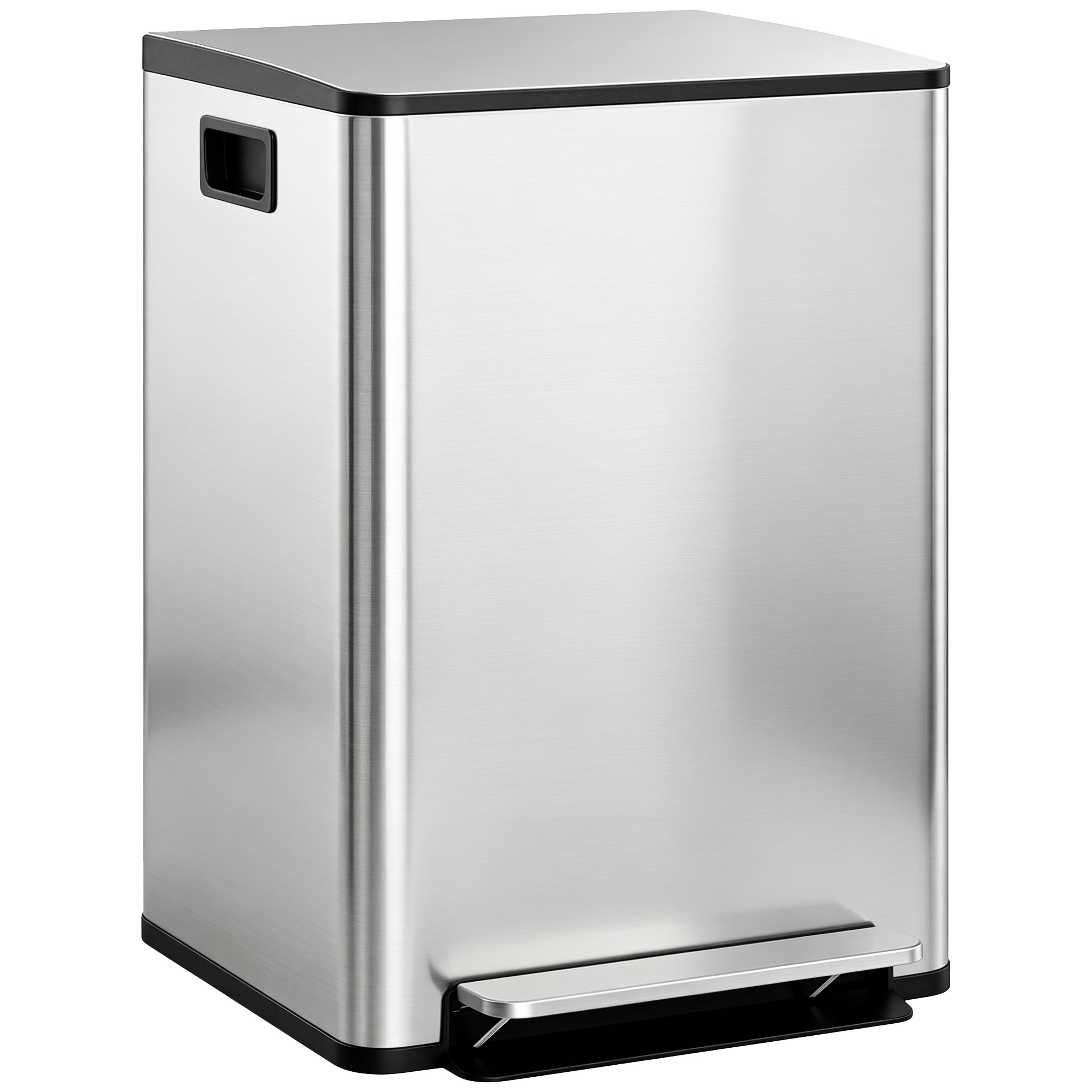 Homaire Mülltrenn- Und Abfalleimer Edelstahl Kunststoff 47.7x37.5x66.8 Cm - Silber
