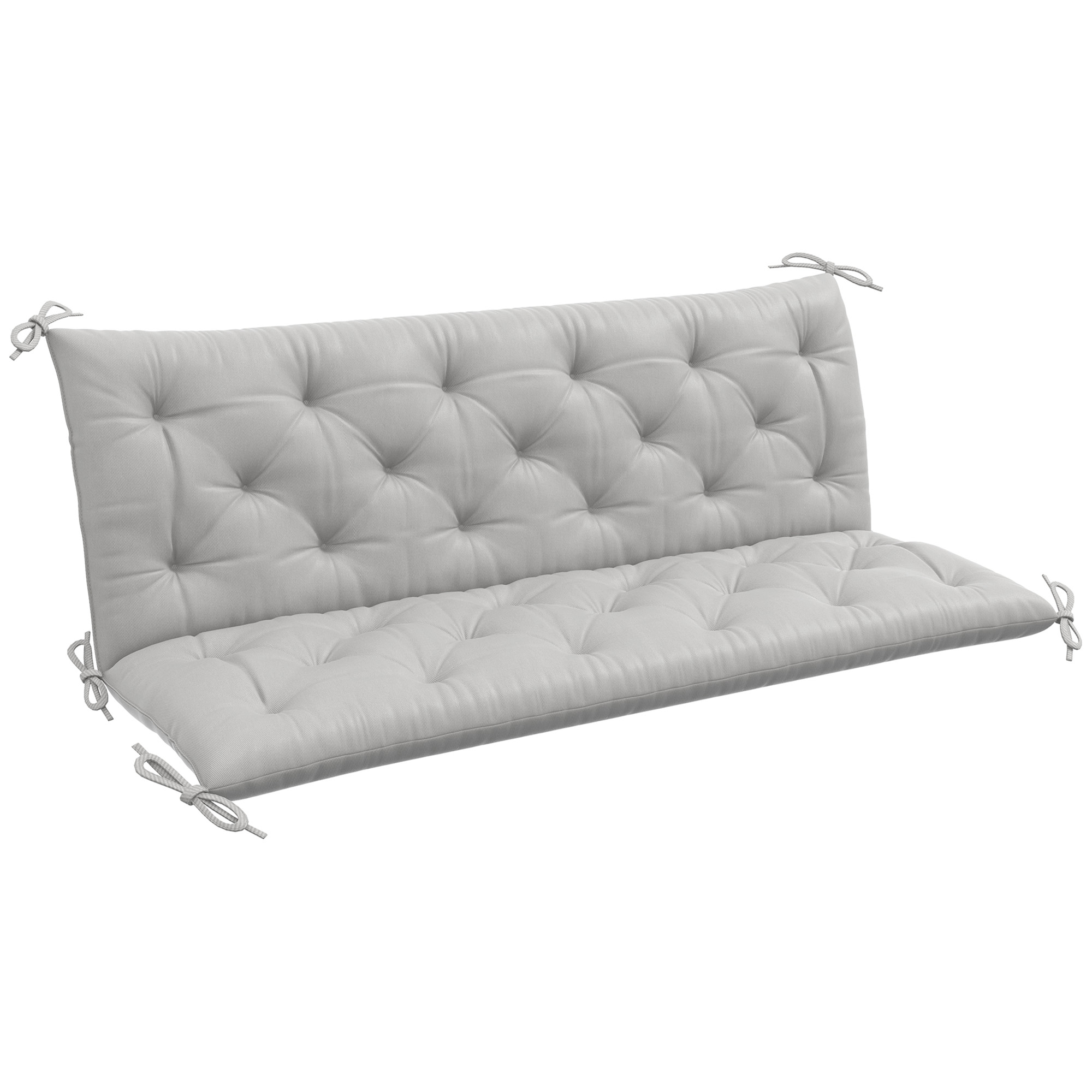 Bankauflage Dreisitzer Polyester Schaumstoff Homaire 150x98x8 Cm - Hellgrau