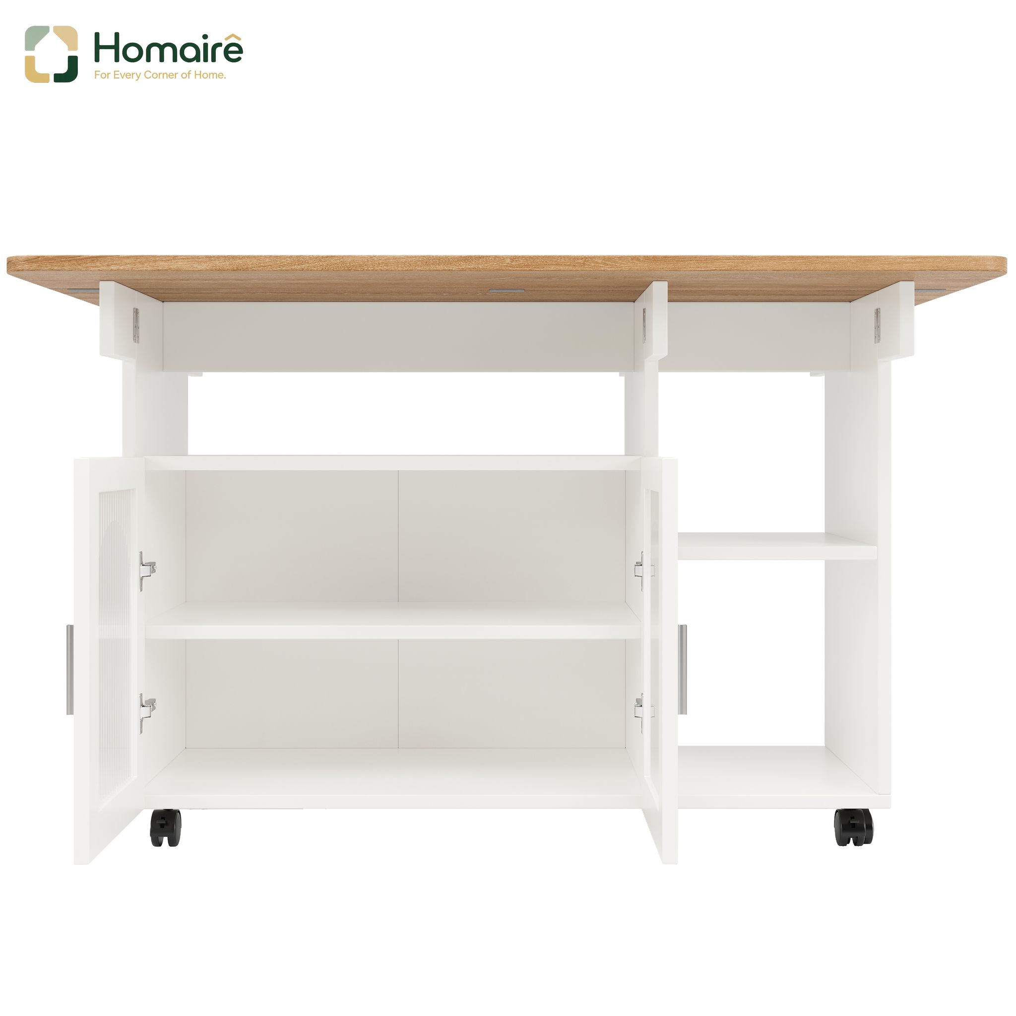 Küchenwagen Grau Aus Mdf 120 X 30 X 79.5 Cm Homaire