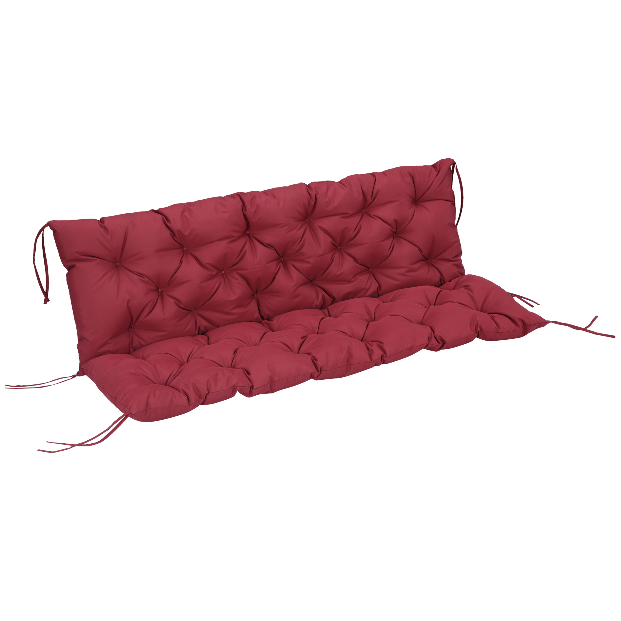 Bankauflage Dreisitzer Polyester Schaumstoff Homaire 150x98x8 Cm - Rot